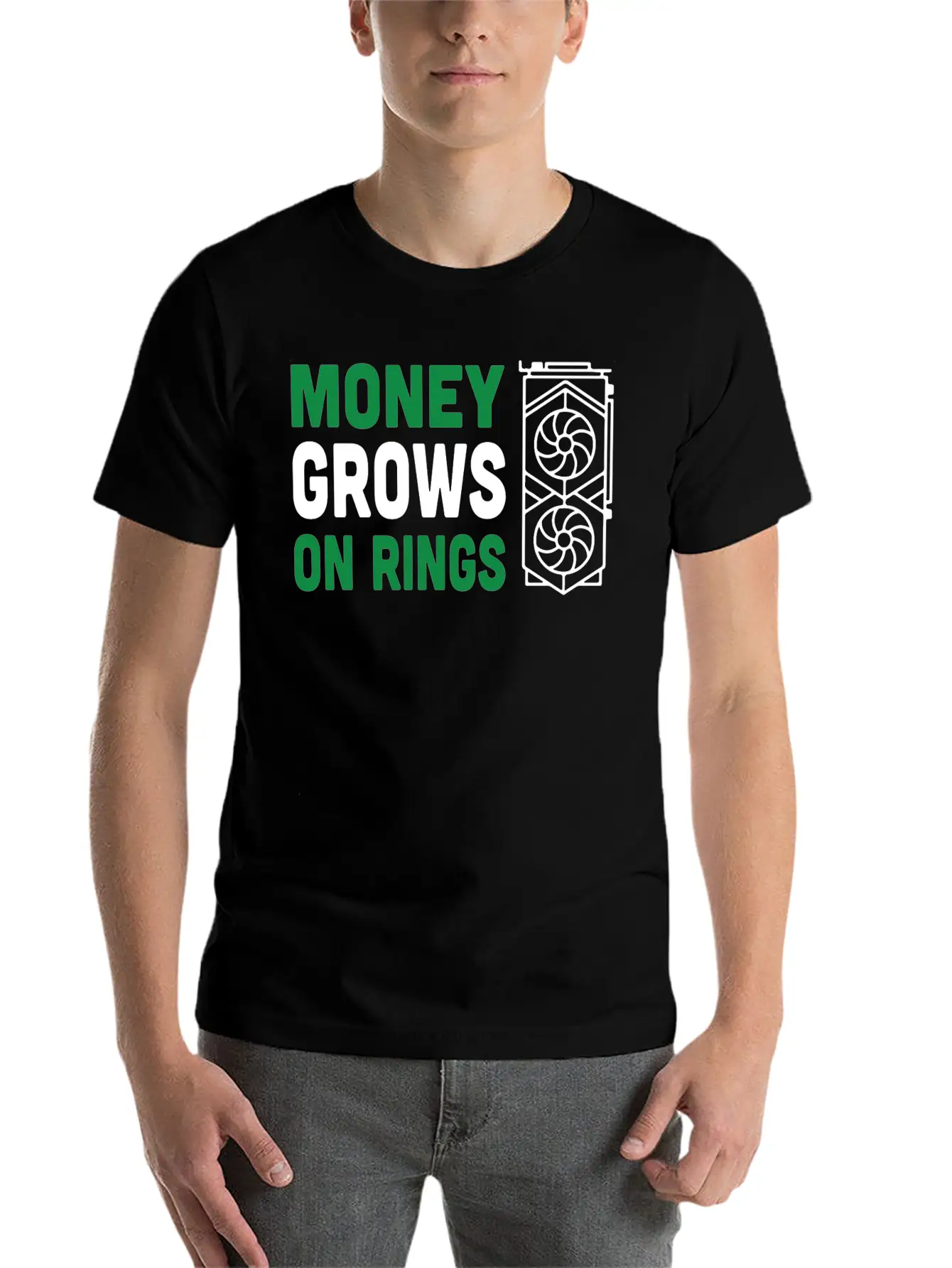 Money Grows On Rigs GPU Crypto Mining Comfortable Minimalist Graphic Tee – Summer Style Essential