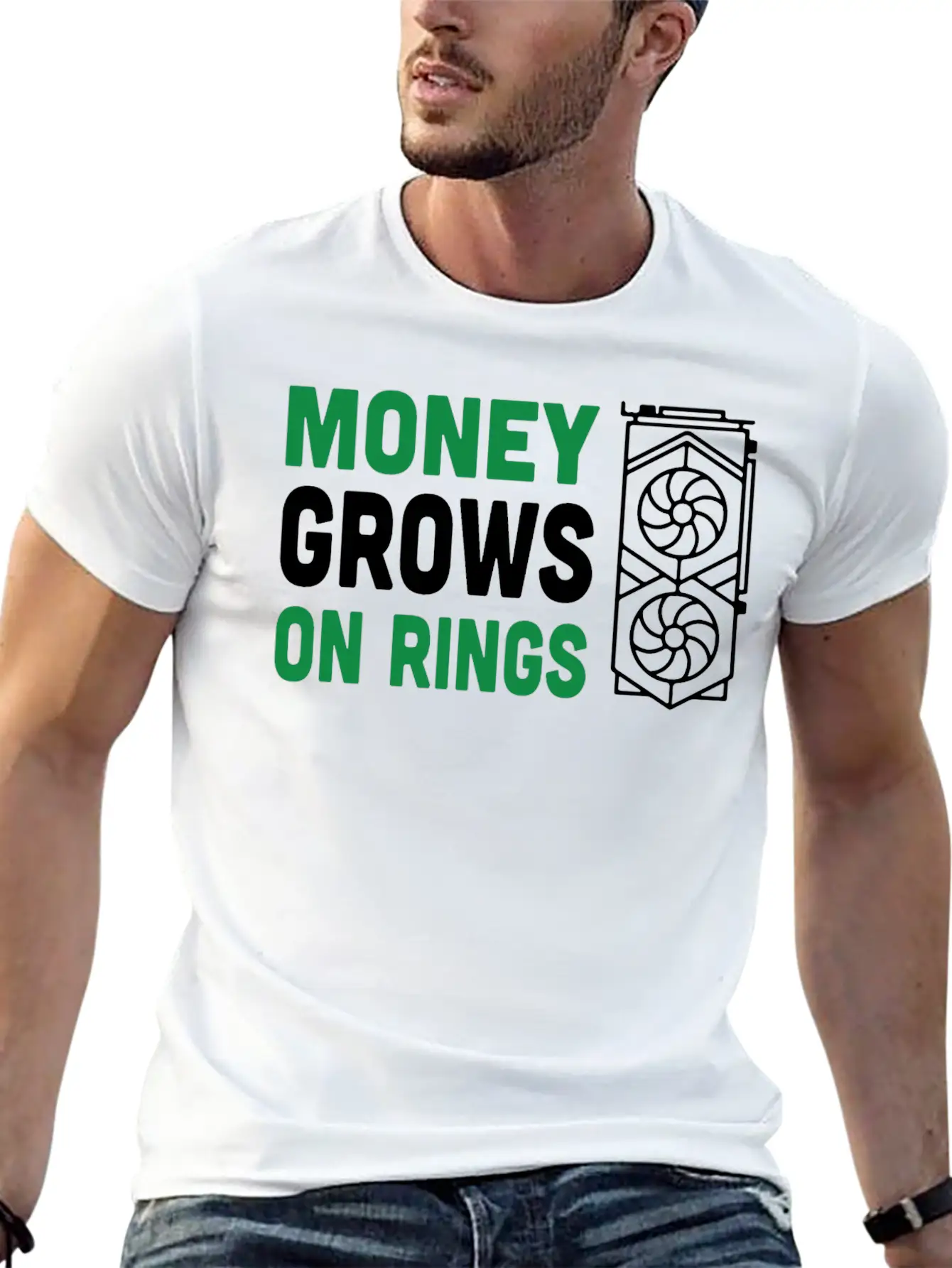 Money Grows On Rigs GPU Crypto Mining Comfortable Minimalist Graphic Tee – Summer Style Essential