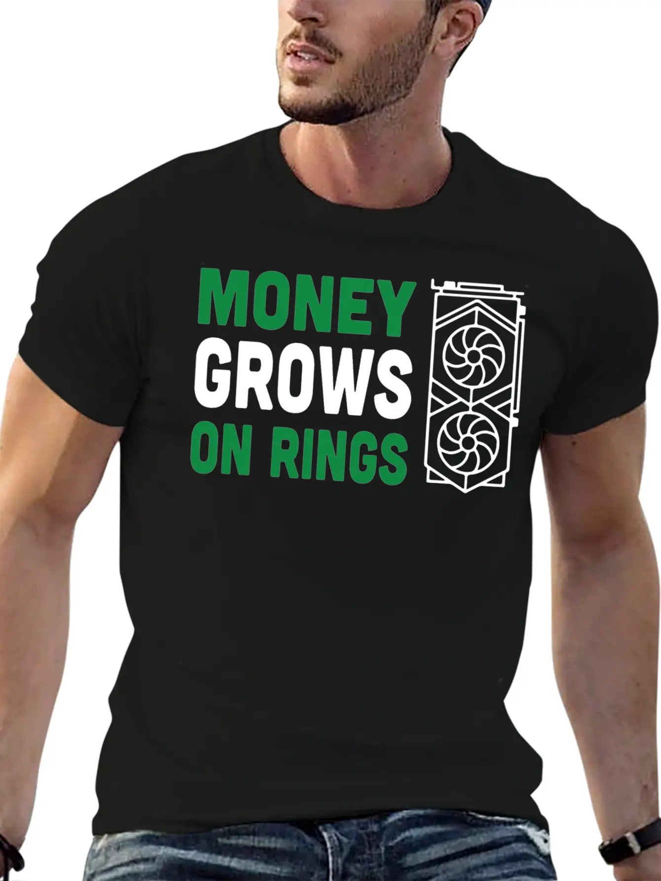 Money Grows On Rigs GPU Crypto Mining Comfortable Minimalist Graphic Tee – Summer Style Essential