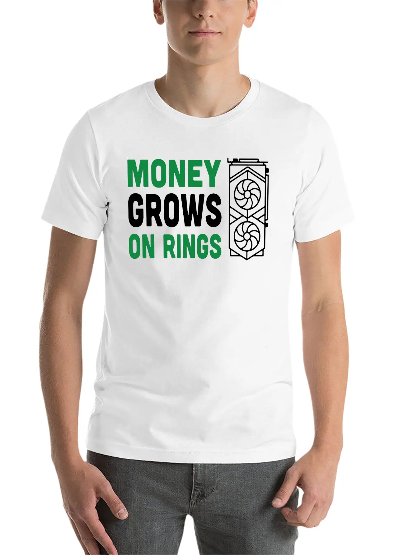 Money Grows On Rigs GPU Crypto Mining Comfortable Minimalist Graphic Tee – Summer Style Essential