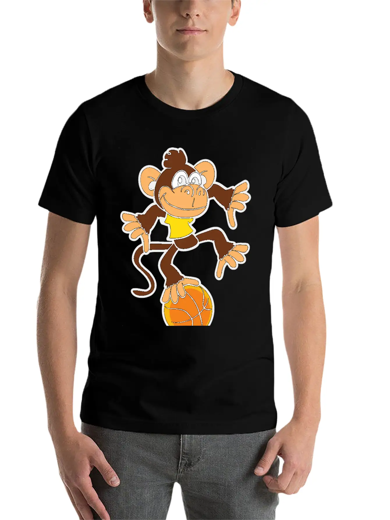 Monkey Ape Basketball Player Games Sports Basic Graphic T-Shirt – Daily Comfort In Soft Cotton