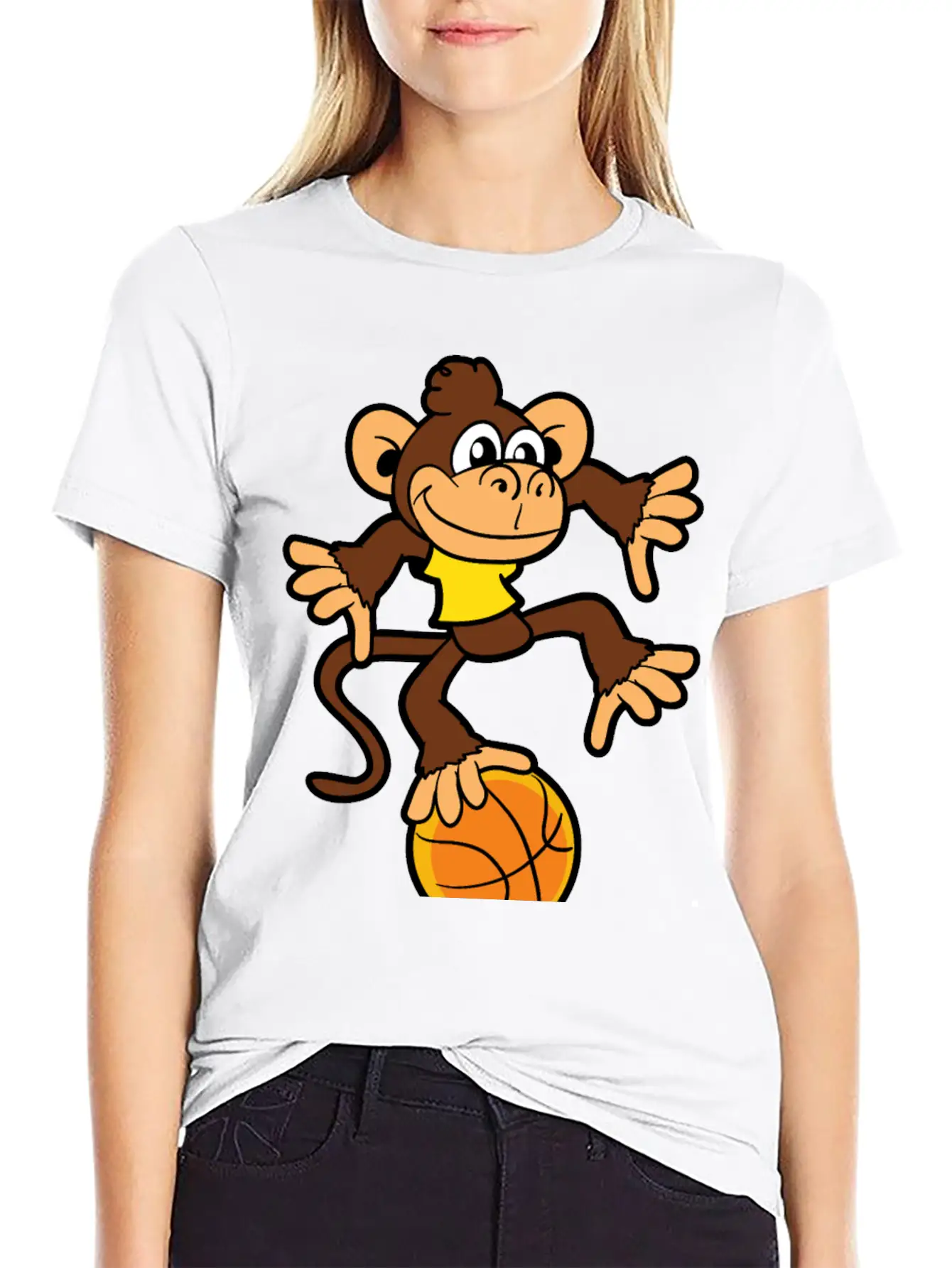Monkey Ape Basketball Player Games Sports Basic Graphic T-Shirt – Daily Comfort In Soft Cotton