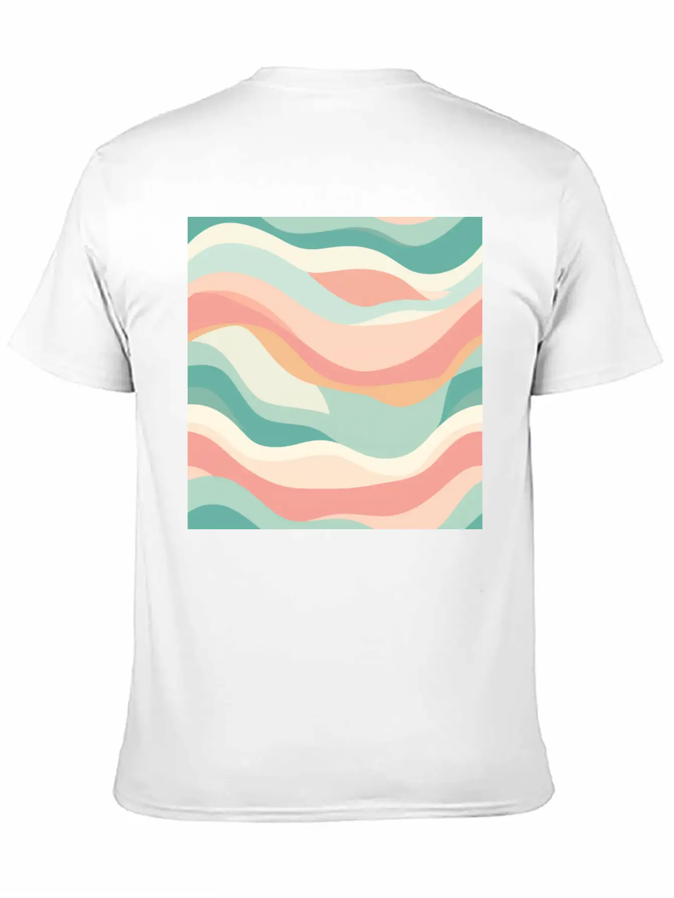 Monochrome Waves: Modern Abstract Ebb And Flow Essential Unisex Summer Tee – Soft Cotton Casual Fit