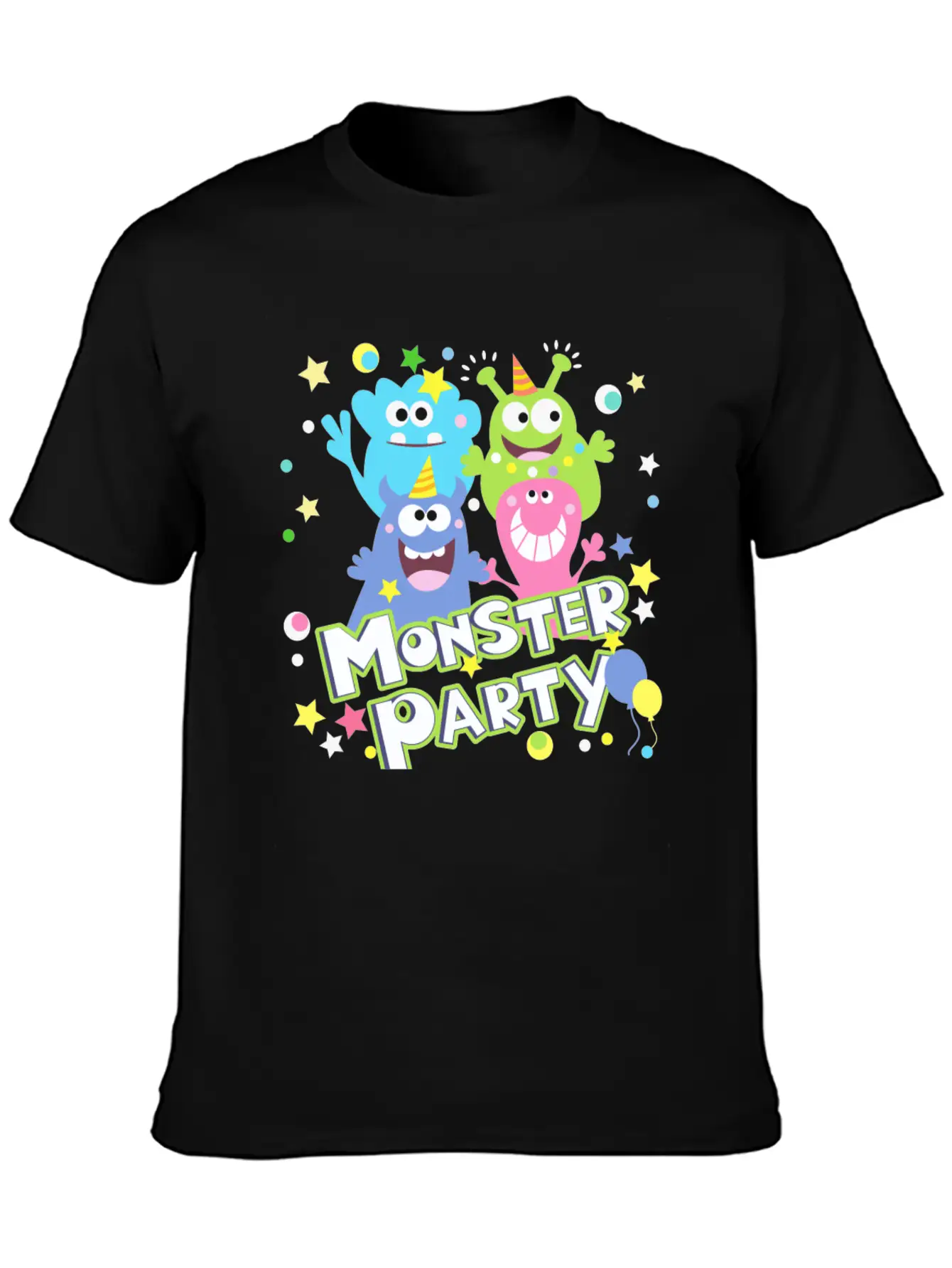 Monster Party Essential Unisex Summer Tee – Soft Cotton Casual Fit