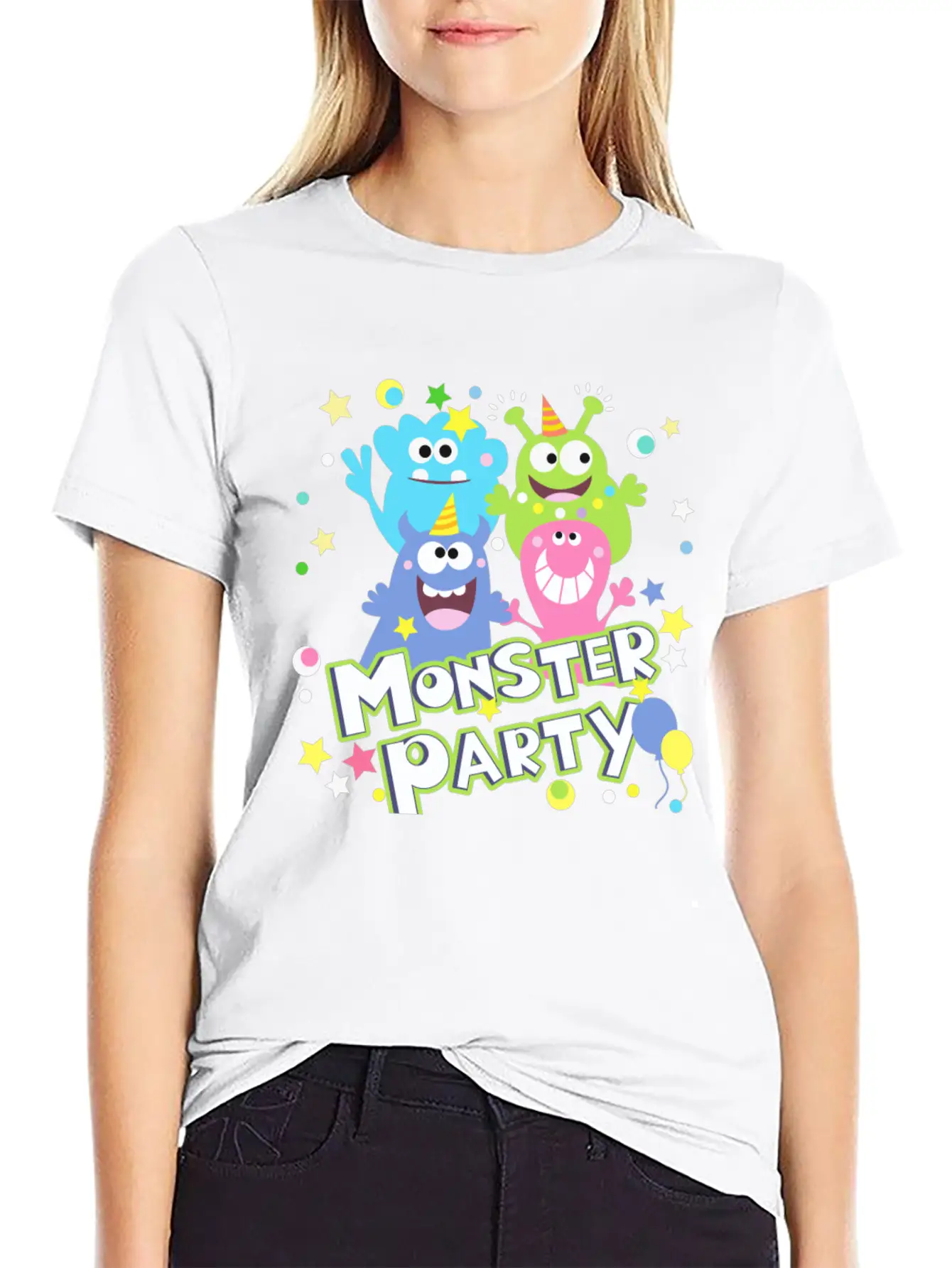 Monster Party Essential Unisex Summer Tee – Soft Cotton Casual Fit
