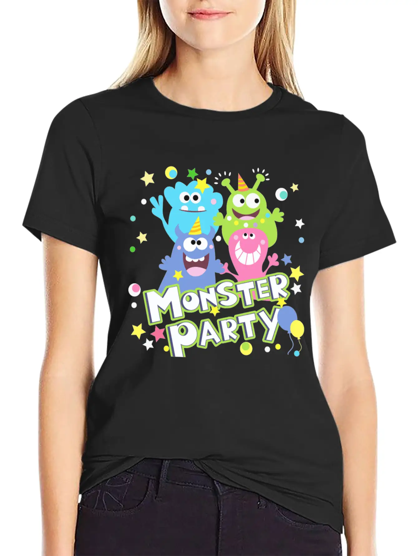 Monster Party Essential Unisex Summer Tee – Soft Cotton Casual Fit