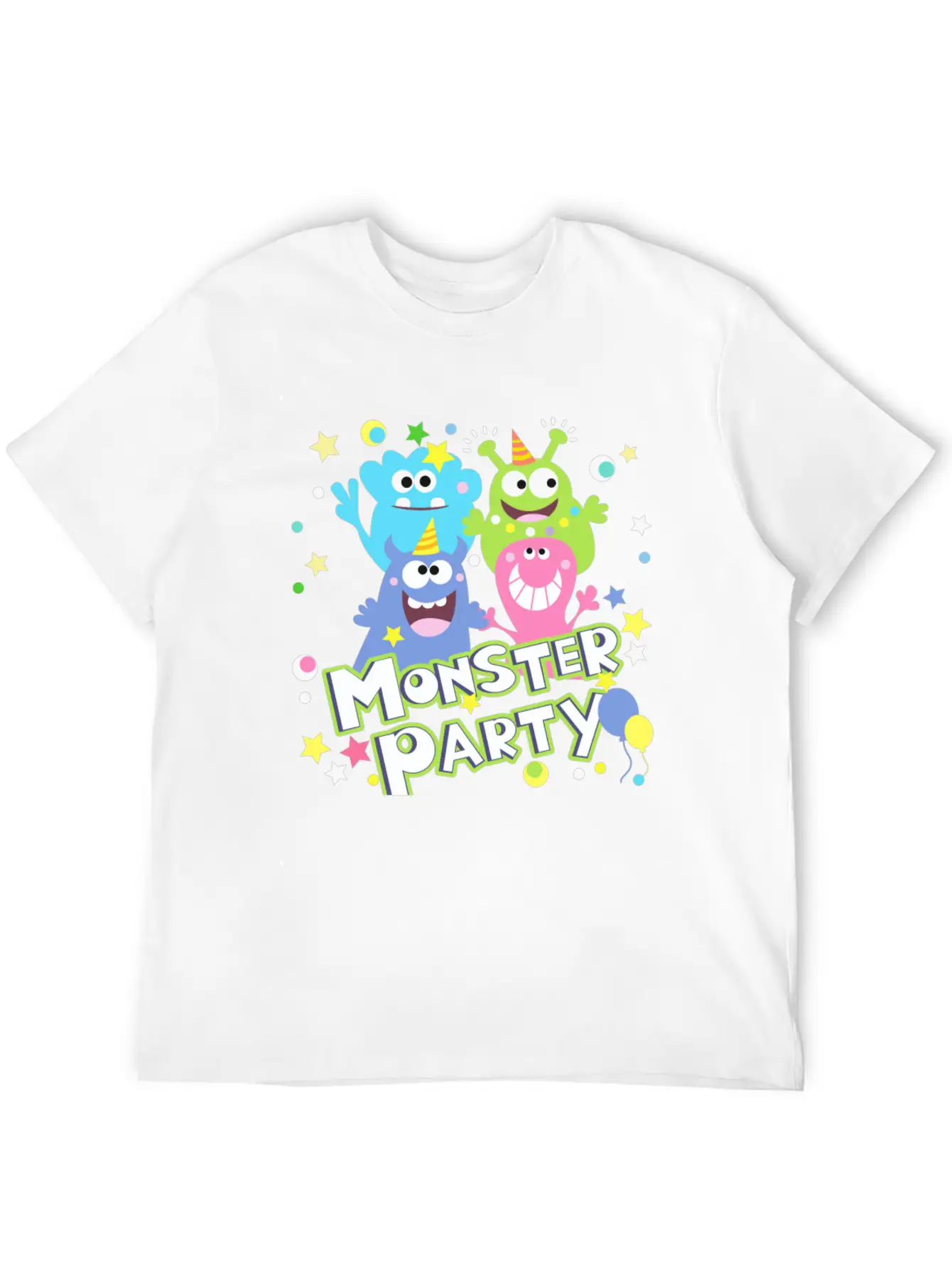 Monster Party Essential Unisex Summer Tee – Soft Cotton Casual Fit