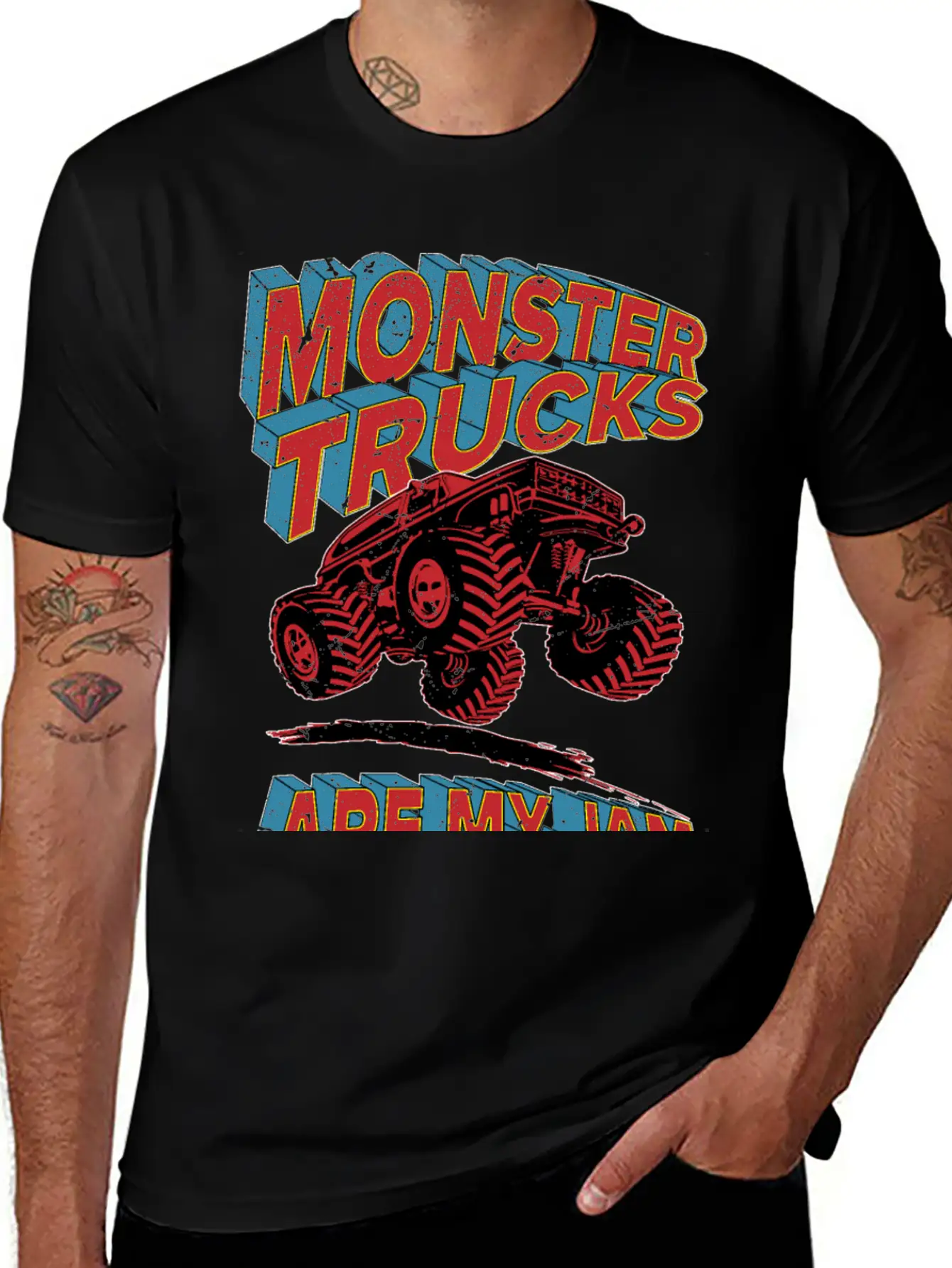 Monster Truck Are My Jam Unisex Short Sleeve Soft Cotton T-Shirt – Casual Everyday Wear