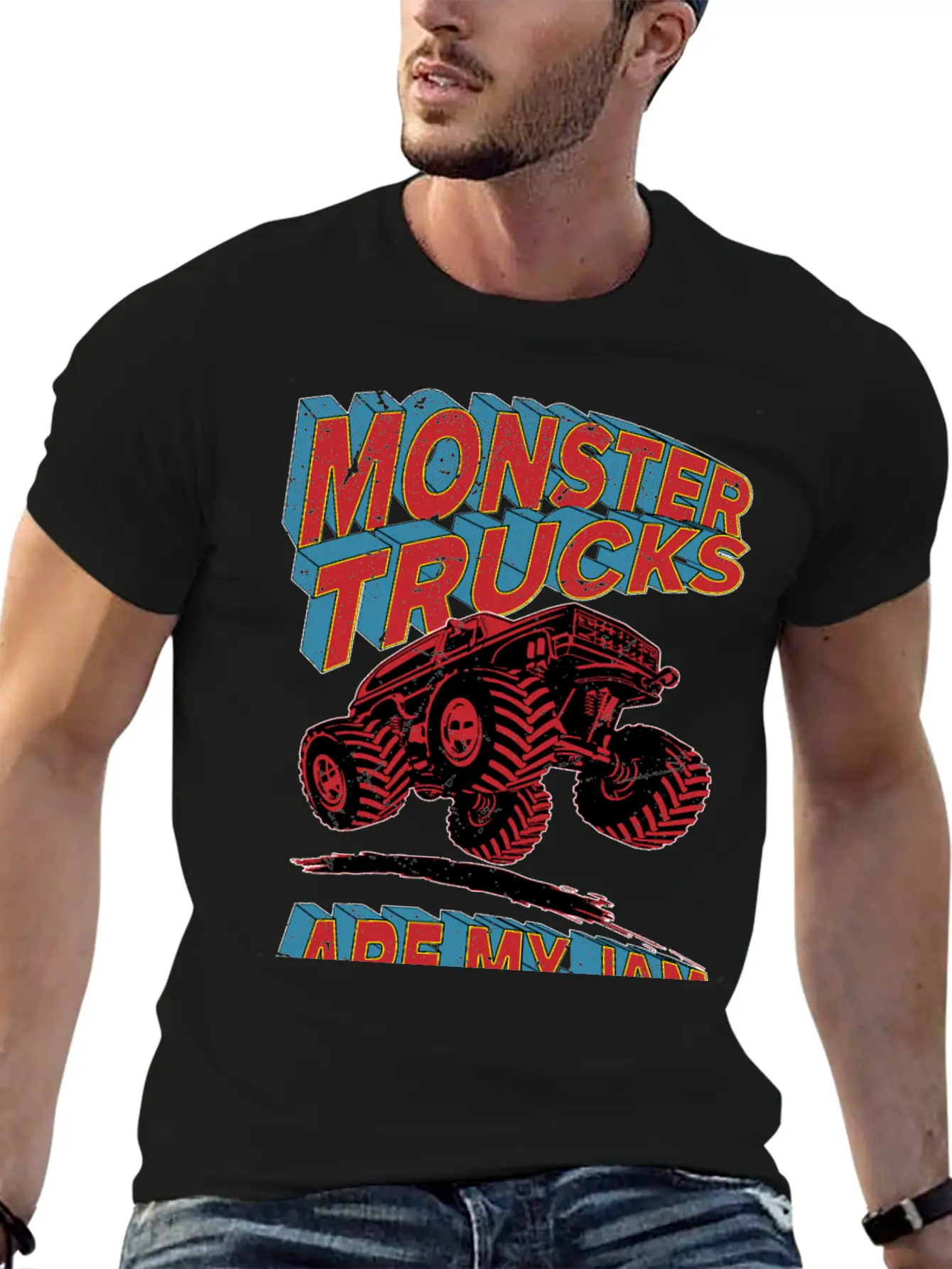 Monster Truck Are My Jam Unisex Short Sleeve Soft Cotton T-Shirt – Casual Everyday Wear