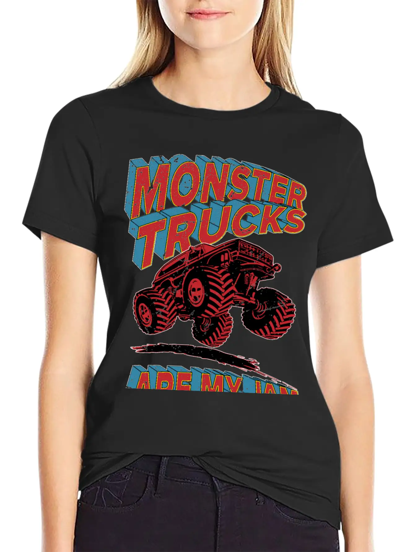 Monster Truck Are My Jam Unisex Short Sleeve Soft Cotton T-Shirt – Casual Everyday Wear