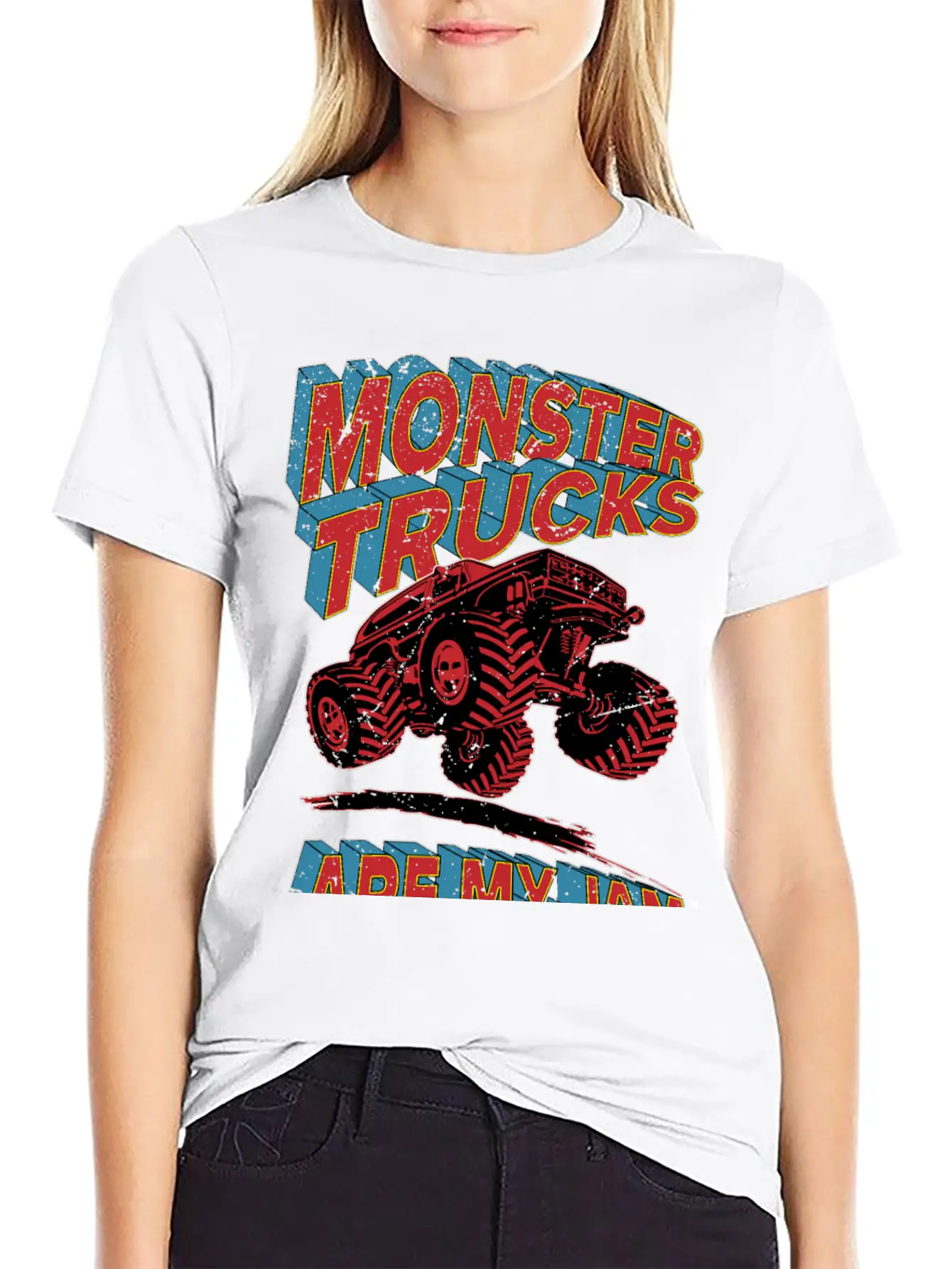 Monster Truck Are My Jam Unisex Short Sleeve Soft Cotton T-Shirt – Casual Everyday Wear