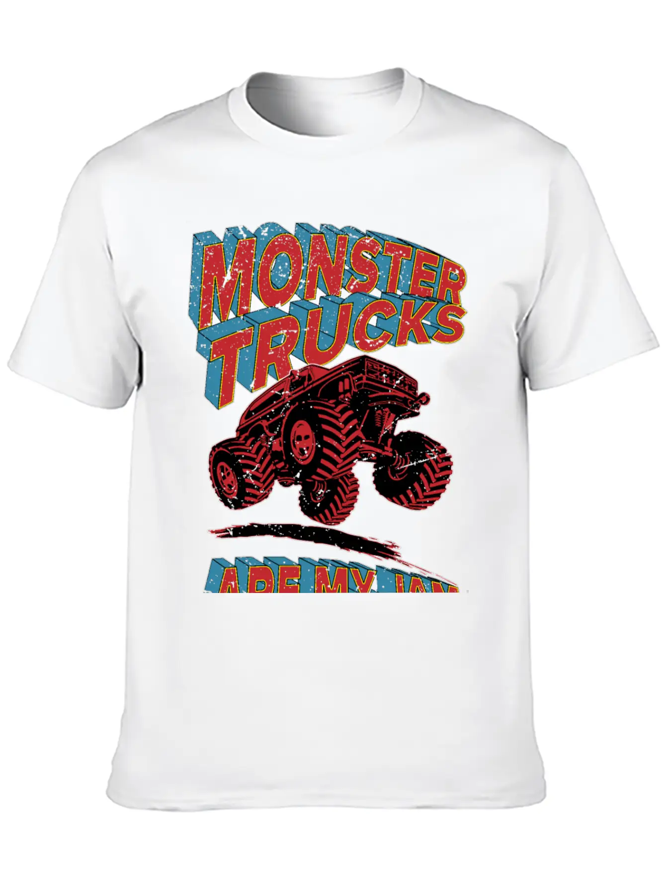 Monster Truck Are My Jam Unisex Short Sleeve Soft Cotton T-Shirt – Casual Everyday Wear