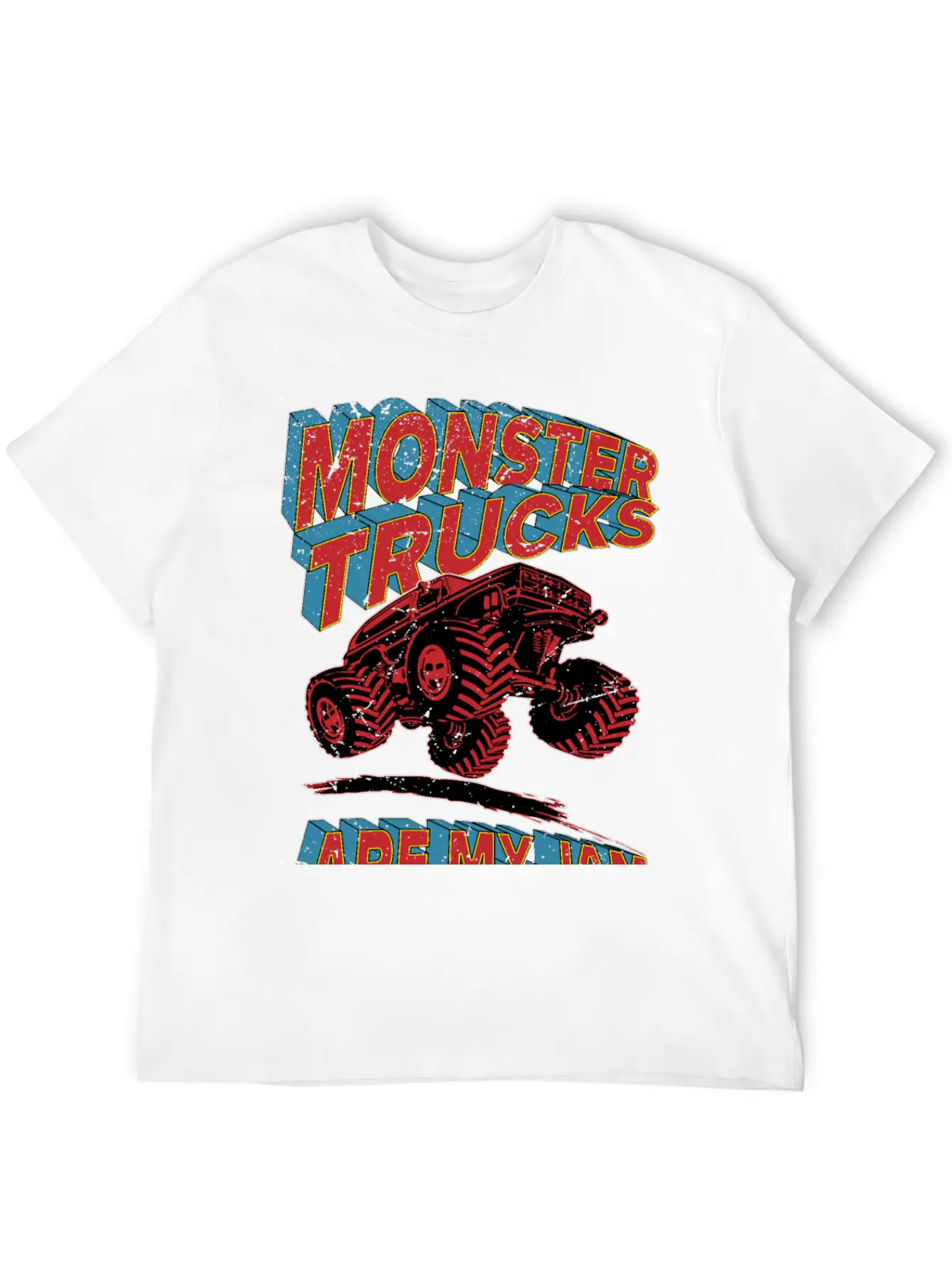 Monster Truck Are My Jam Unisex Short Sleeve Soft Cotton T-Shirt – Casual Everyday Wear