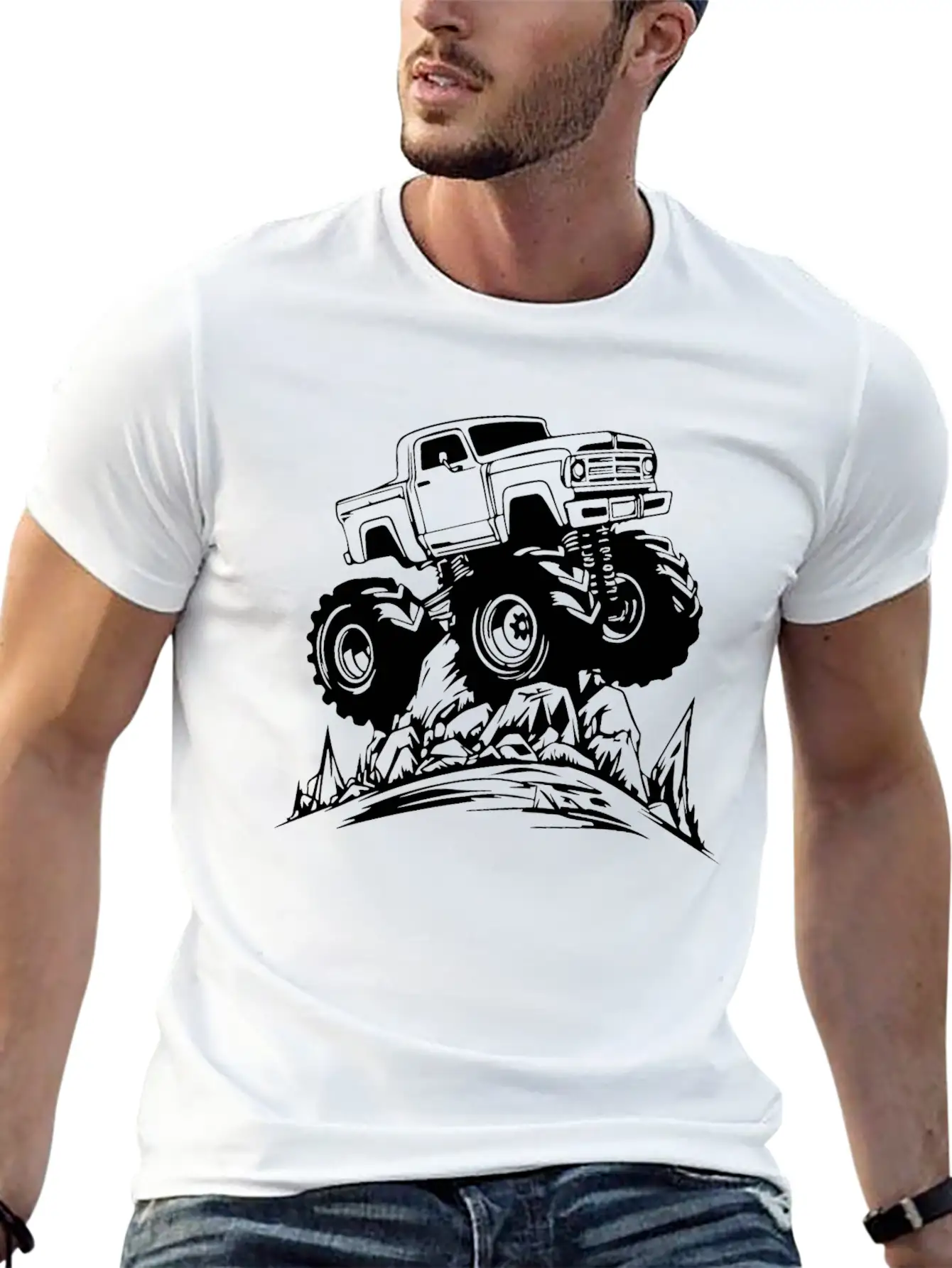 Monster Truck Monstertruck Basic Graphic T-Shirt – Daily Comfort In Soft Cotton