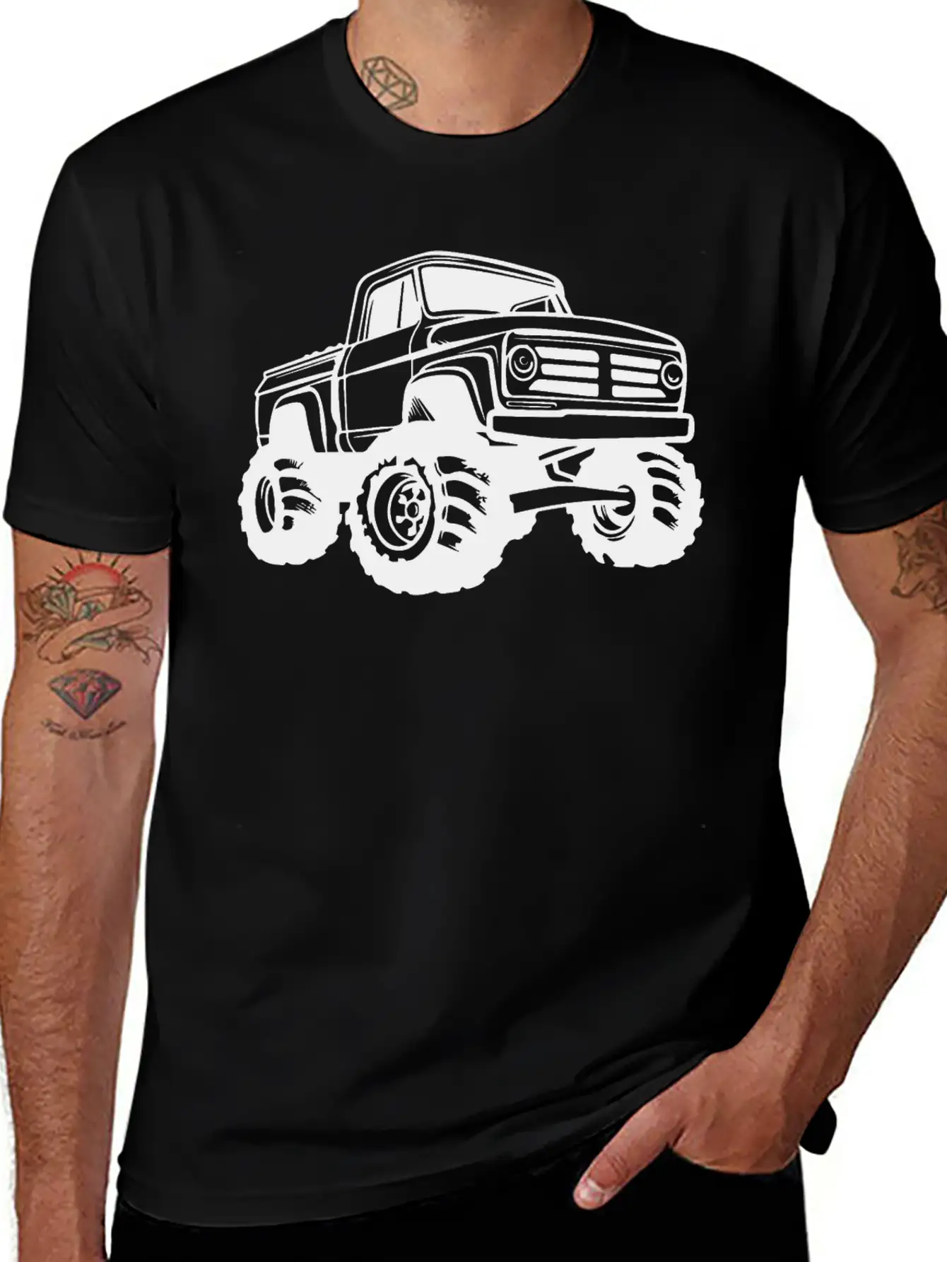 Monster Truck Monstertruck Unisex Short Sleeve Soft Cotton T-Shirt – Casual Everyday Wear