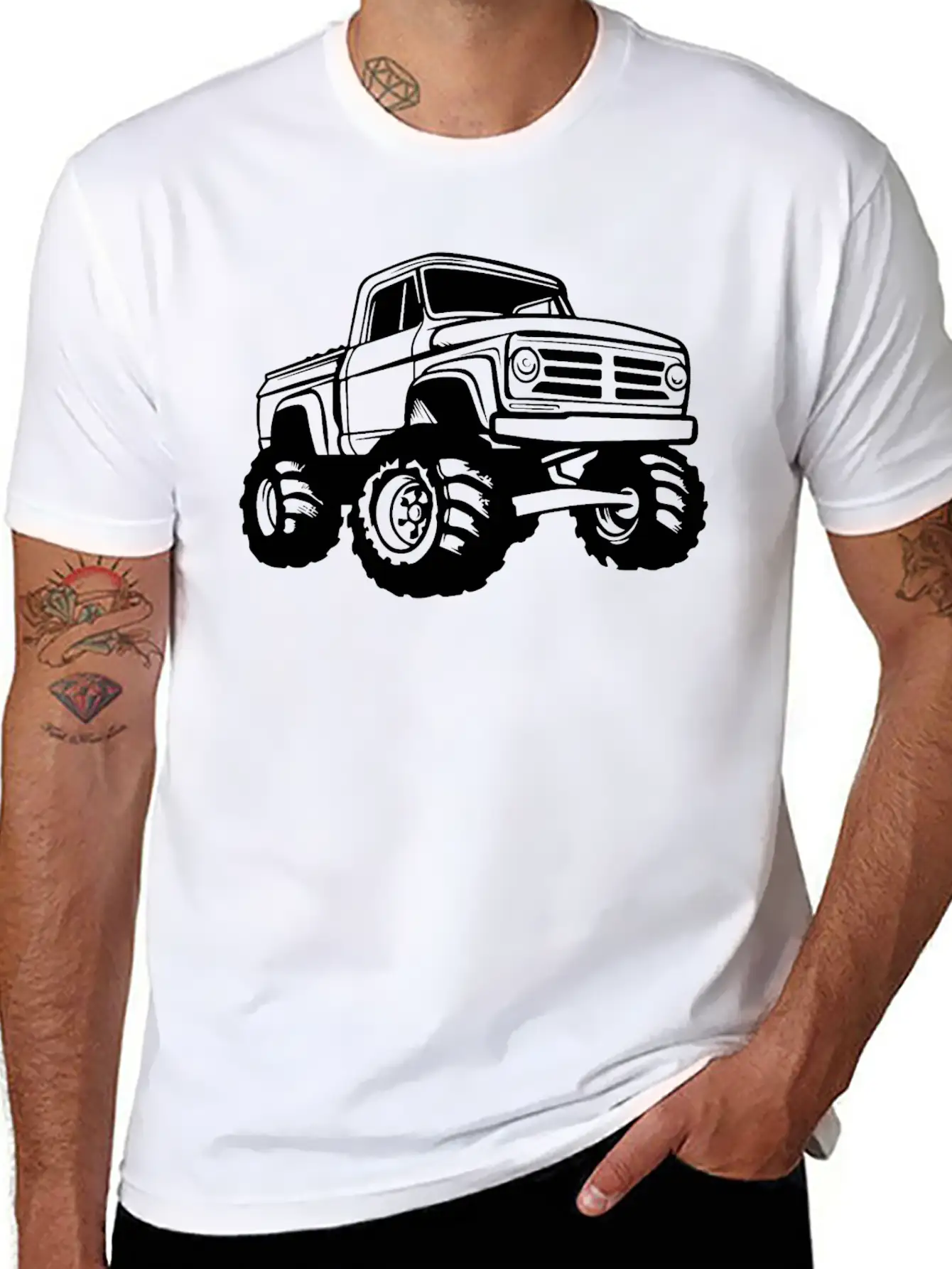 Monster Truck Monstertruck Unisex Short Sleeve Soft Cotton T-Shirt – Casual Everyday Wear