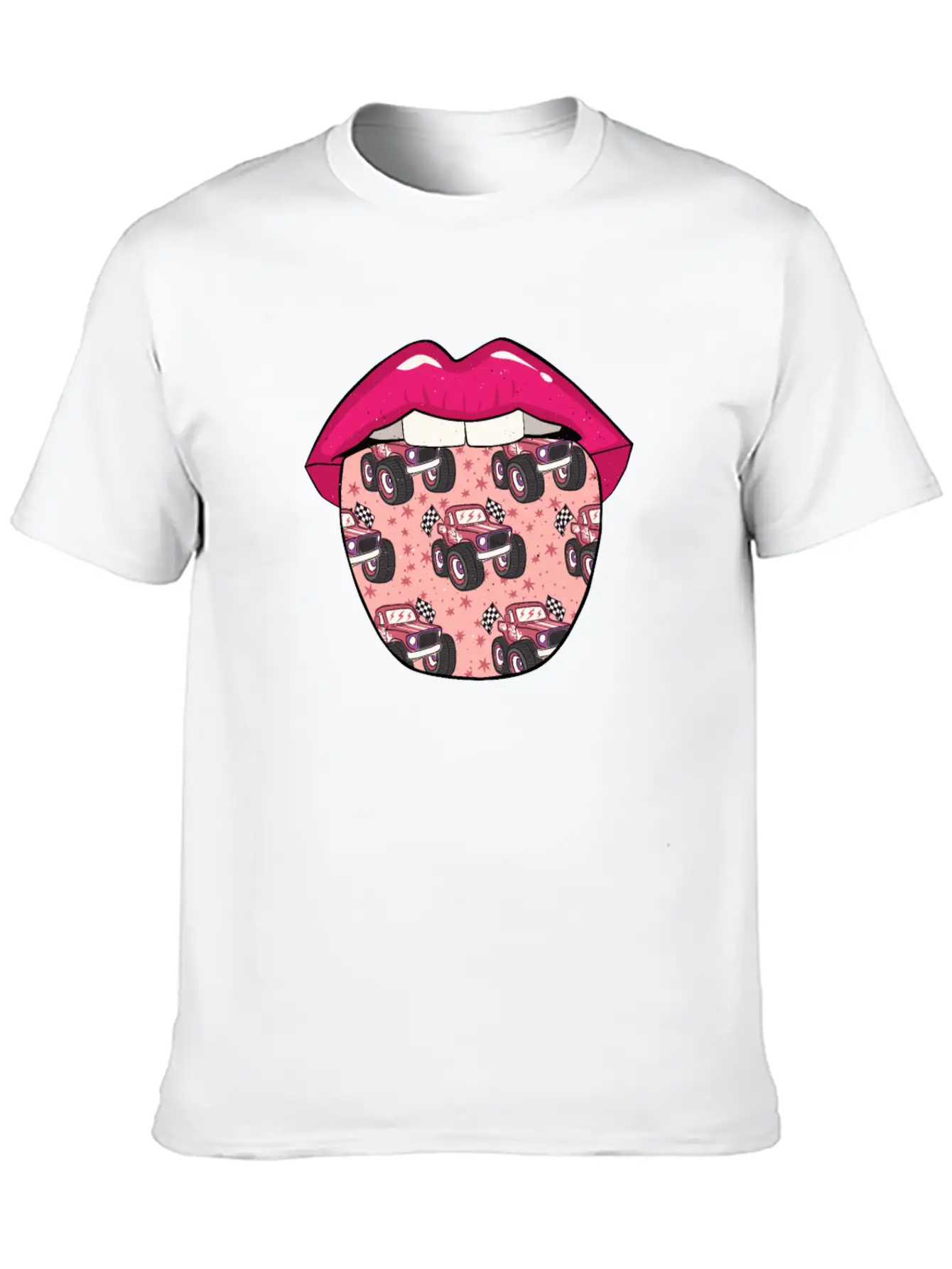 Monster Truck Tongue Stylish Everyday T-Shirt – Unisex Basic Cotton Tee