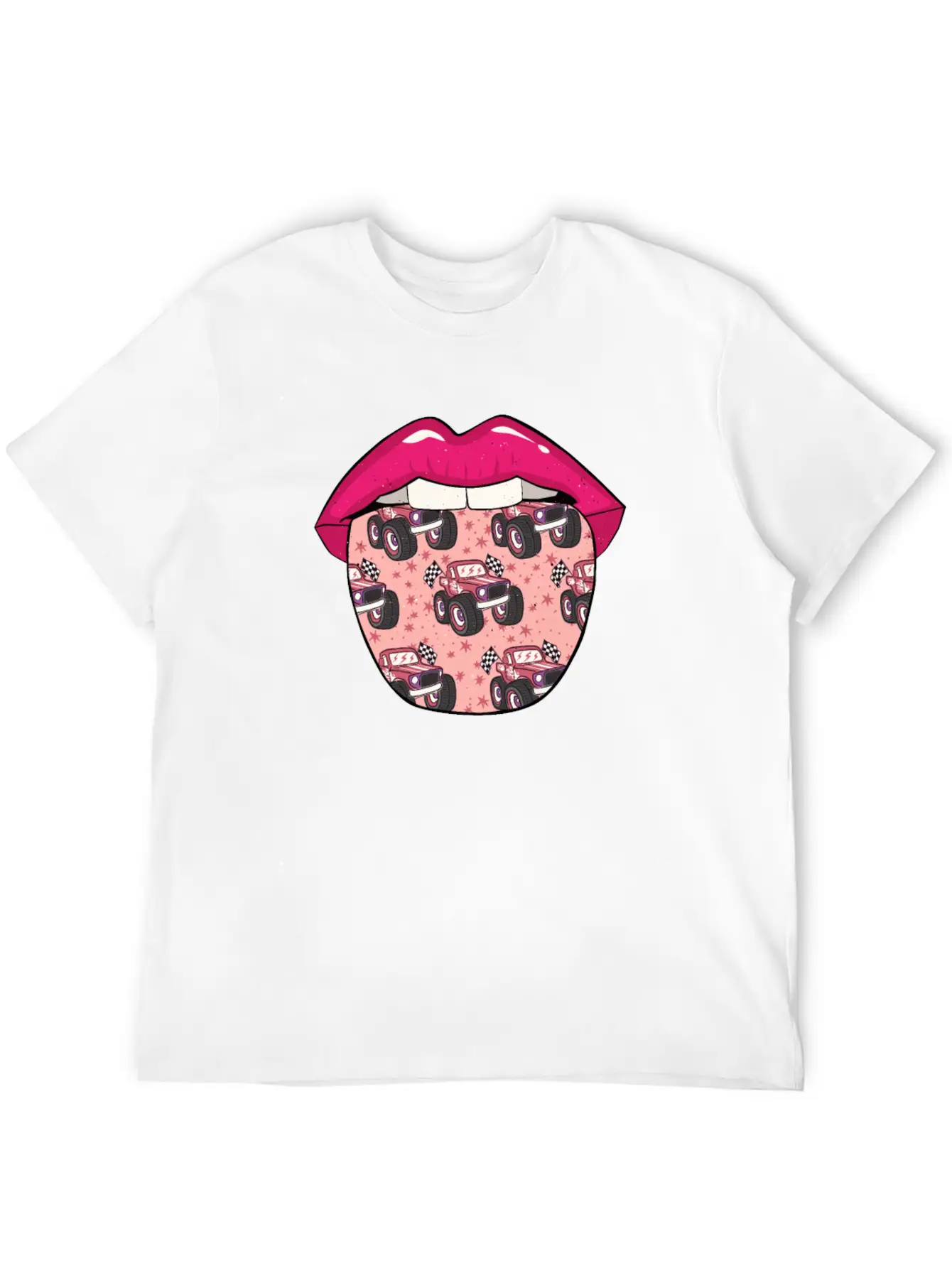 Monster Truck Tongue Stylish Everyday T-Shirt – Unisex Basic Cotton Tee