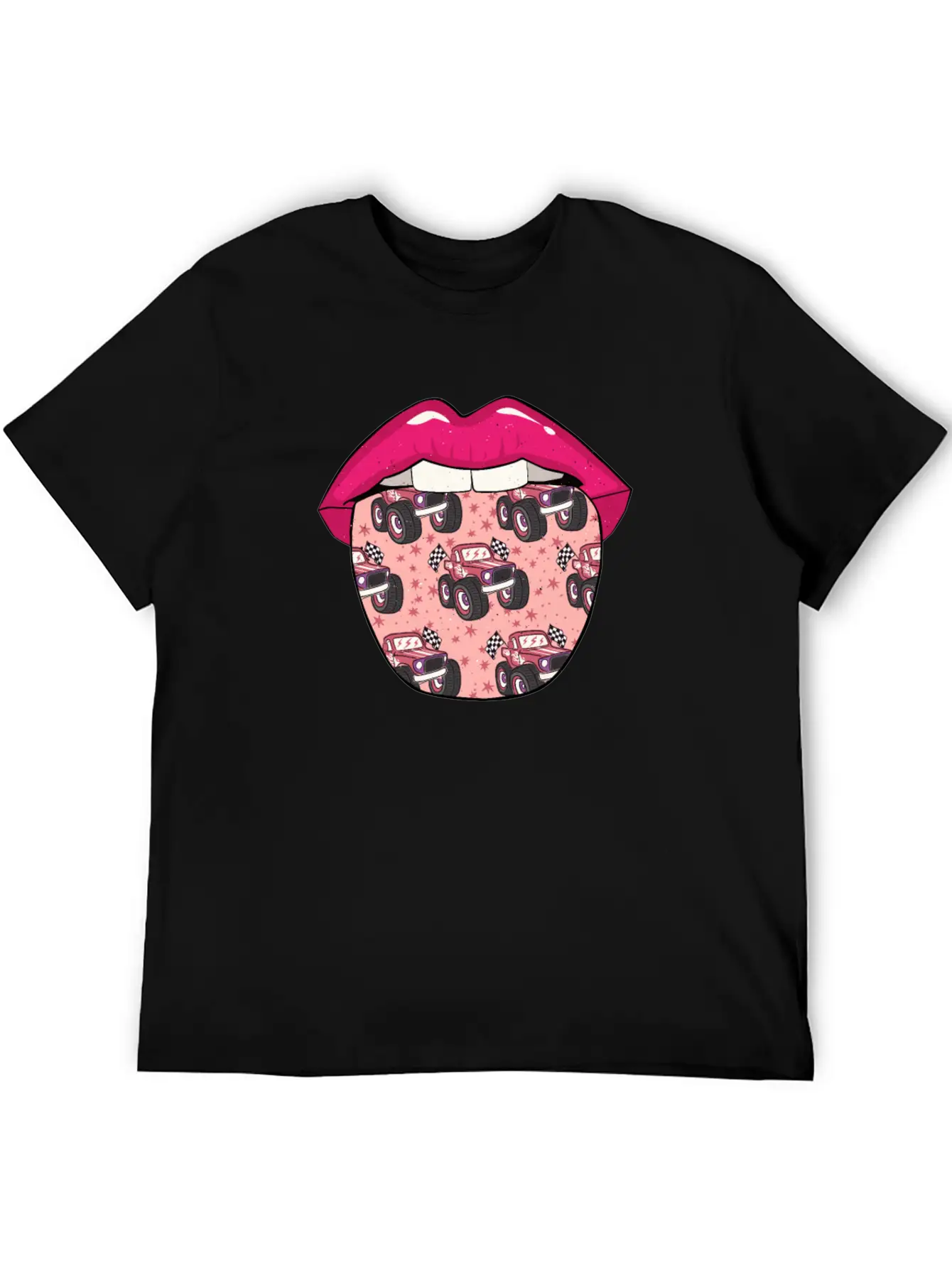 Monster Truck Tongue Stylish Everyday T-Shirt – Unisex Basic Cotton Tee