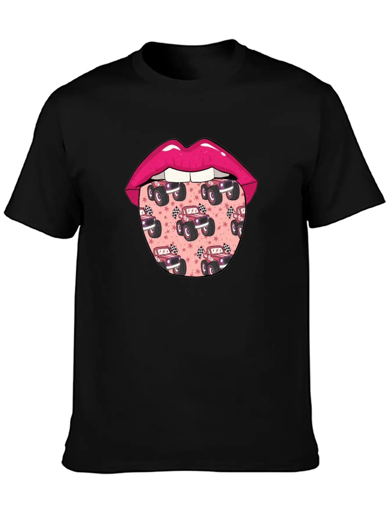 Monster Truck Tongue Stylish Everyday T-Shirt – Unisex Basic Cotton Tee
