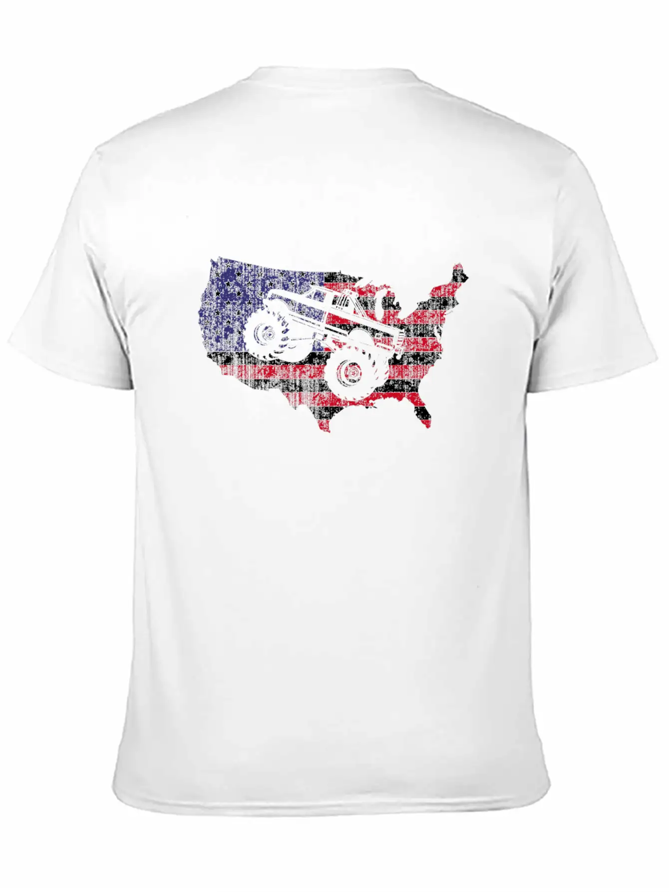 Monster Truck Usa American Flag Racing Crush Gift Stylish Everyday T-Shirt – Unisex Basic Cotton Tee