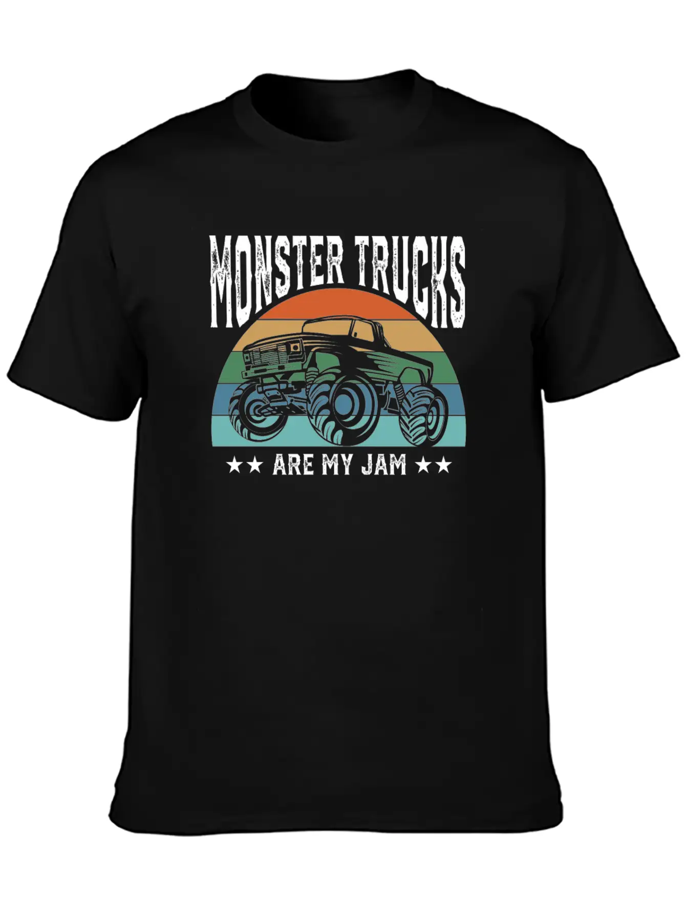 Monster Trucks Are My Jam Offroad Car Lover Unisex Short Sleeve Soft Cotton T-Shirt – Casual Everyday Wear