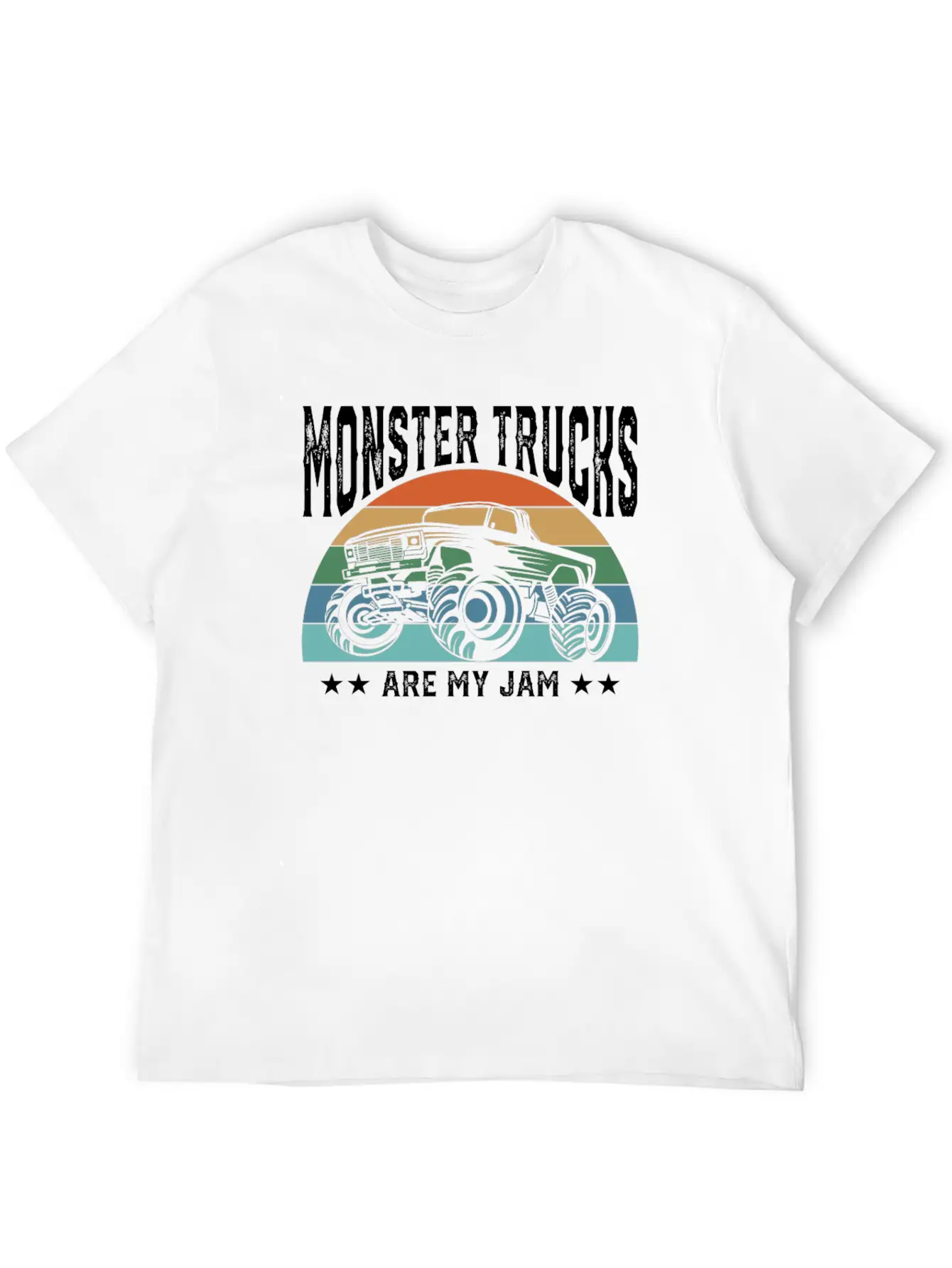 Monster Trucks Are My Jam Offroad Car Lover Unisex Short Sleeve Soft Cotton T-Shirt – Casual Everyday Wear