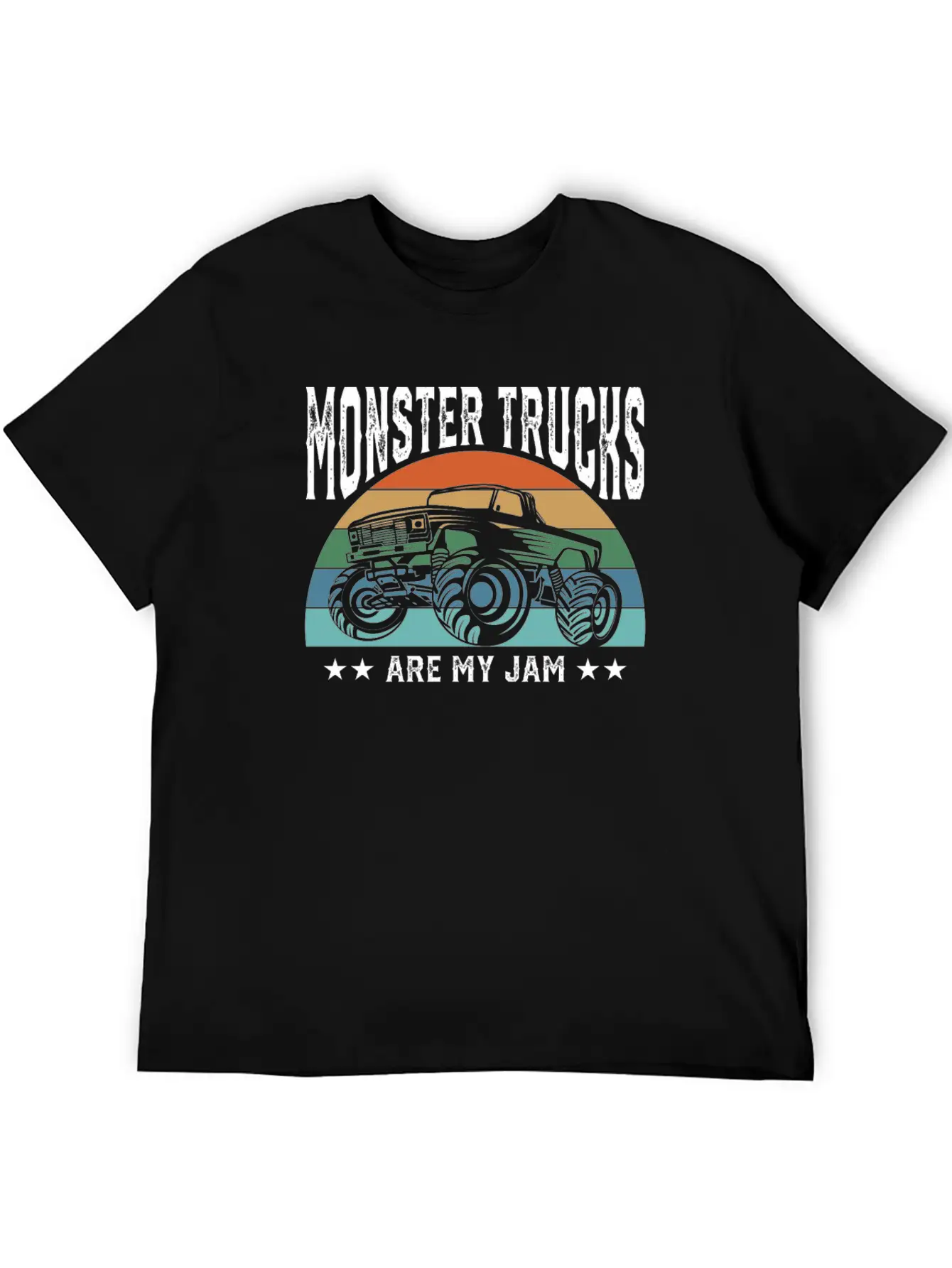 Monster Trucks Are My Jam Offroad Car Lover Unisex Short Sleeve Soft Cotton T-Shirt – Casual Everyday Wear