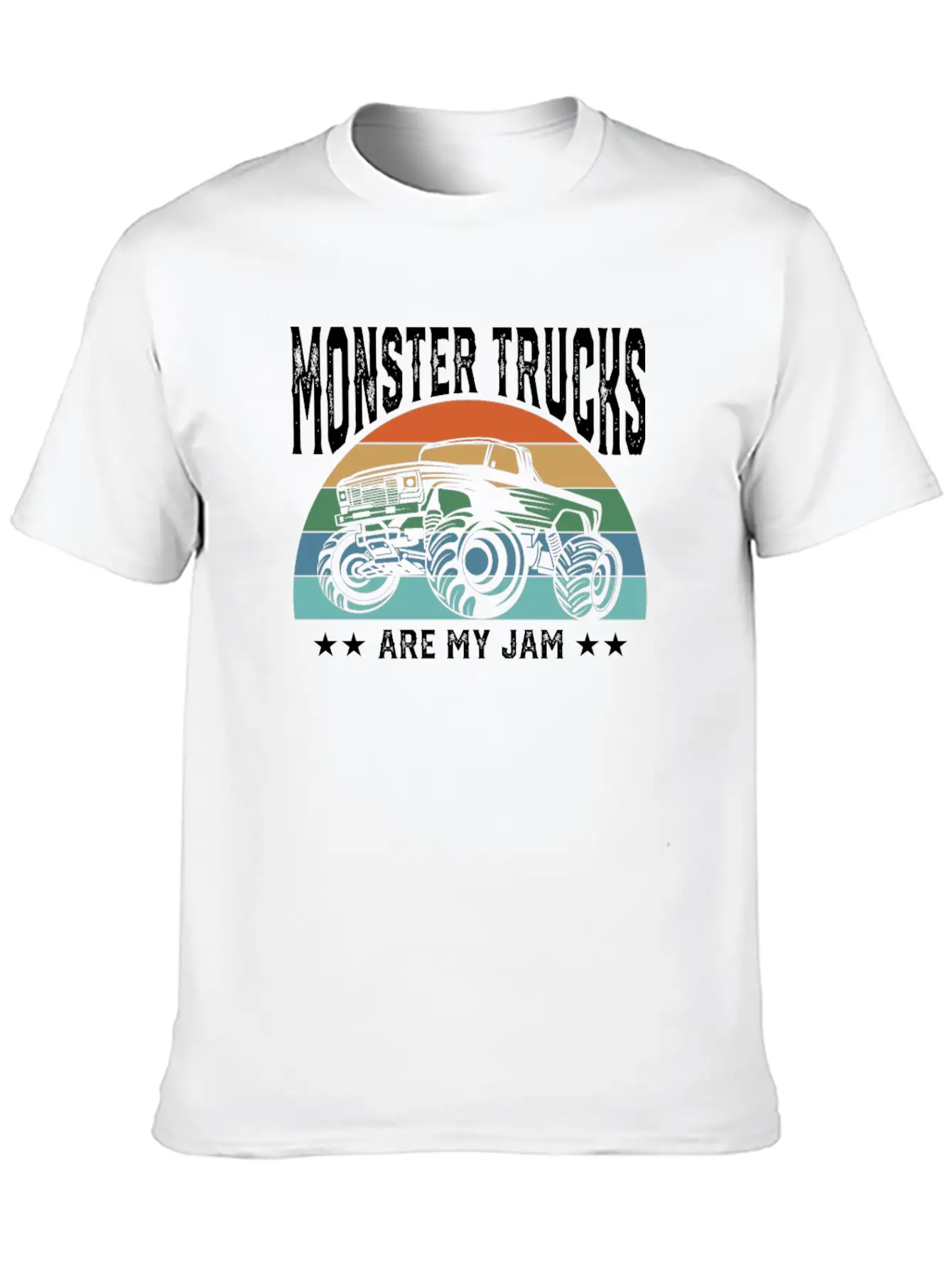 Monster Trucks Are My Jam Offroad Car Lover Unisex Short Sleeve Soft Cotton T-Shirt – Casual Everyday Wear