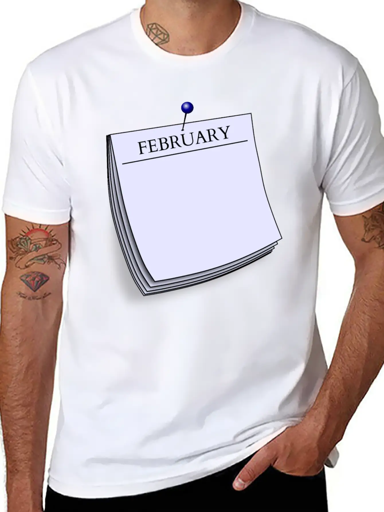 Monthy Note February Stylish Everyday T-Shirt – Unisex Basic Cotton Tee