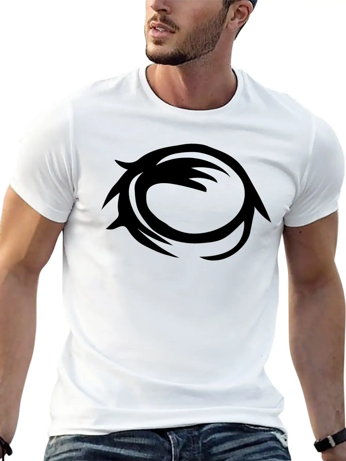 Moon Crater Eye Comfortable Minimalist Graphic Tee – Summer Style Essential