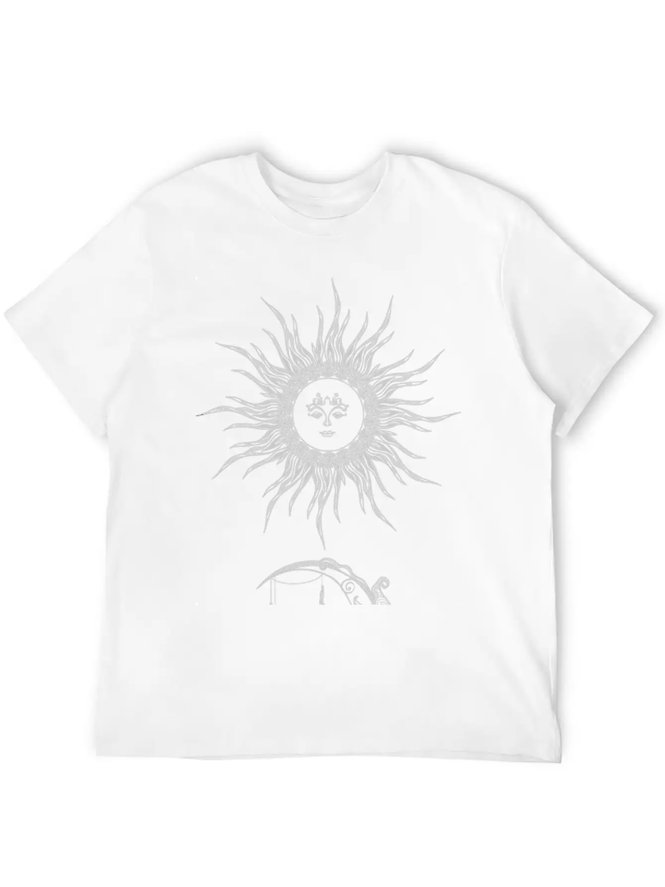 Moon Crescent Sun Tarot Symbol Design Essential Unisex Summer Tee – Soft Cotton Casual Fit
