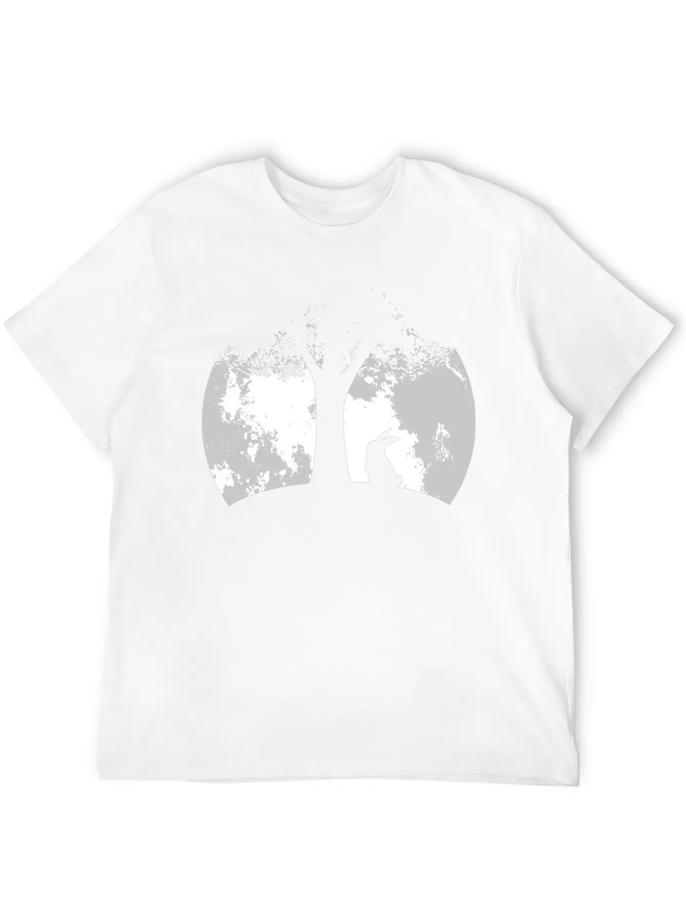 Moon Night Design For Rabbit Lovers Essential Unisex Summer Tee – Soft Cotton Casual Fit