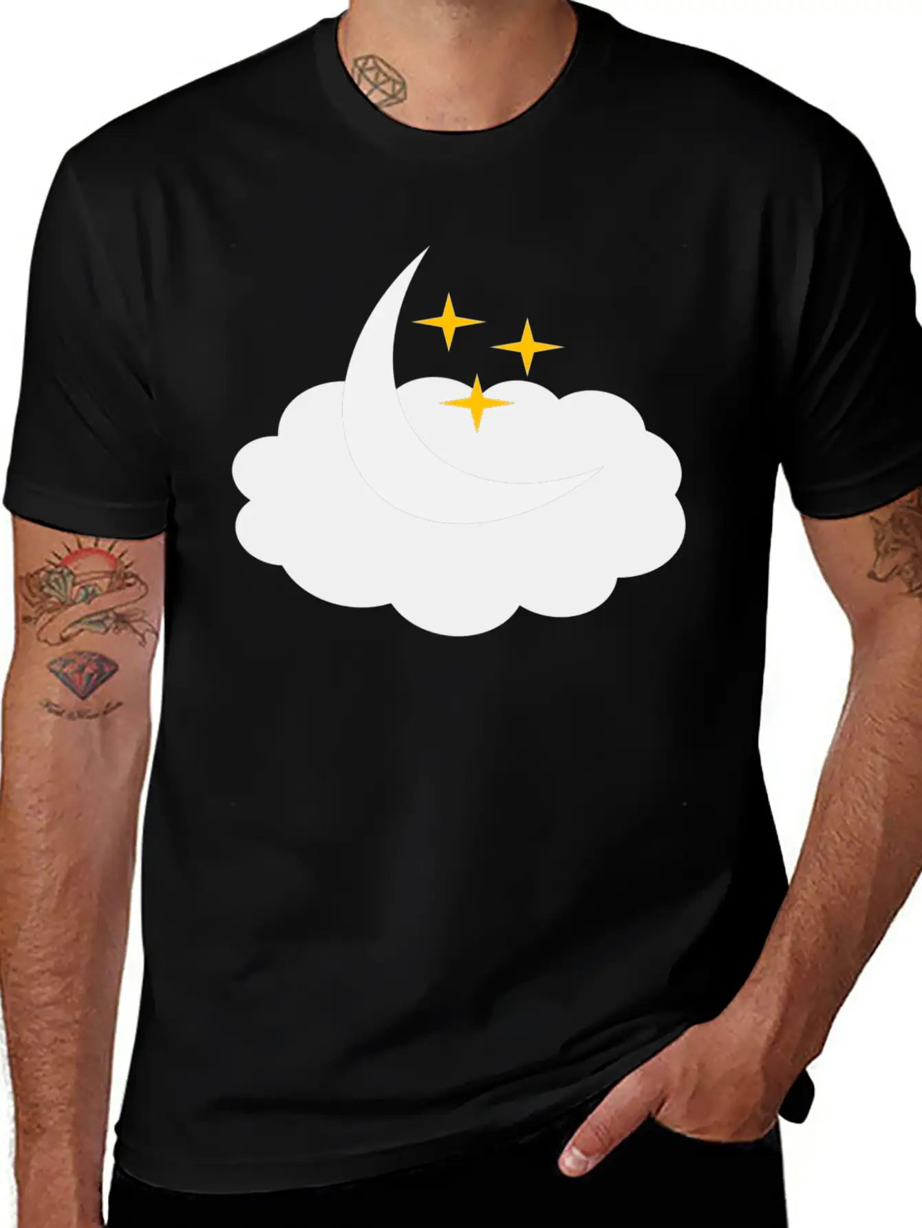 Moon Unisex Short Sleeve Soft Cotton T-Shirt – Casual Everyday Wear
