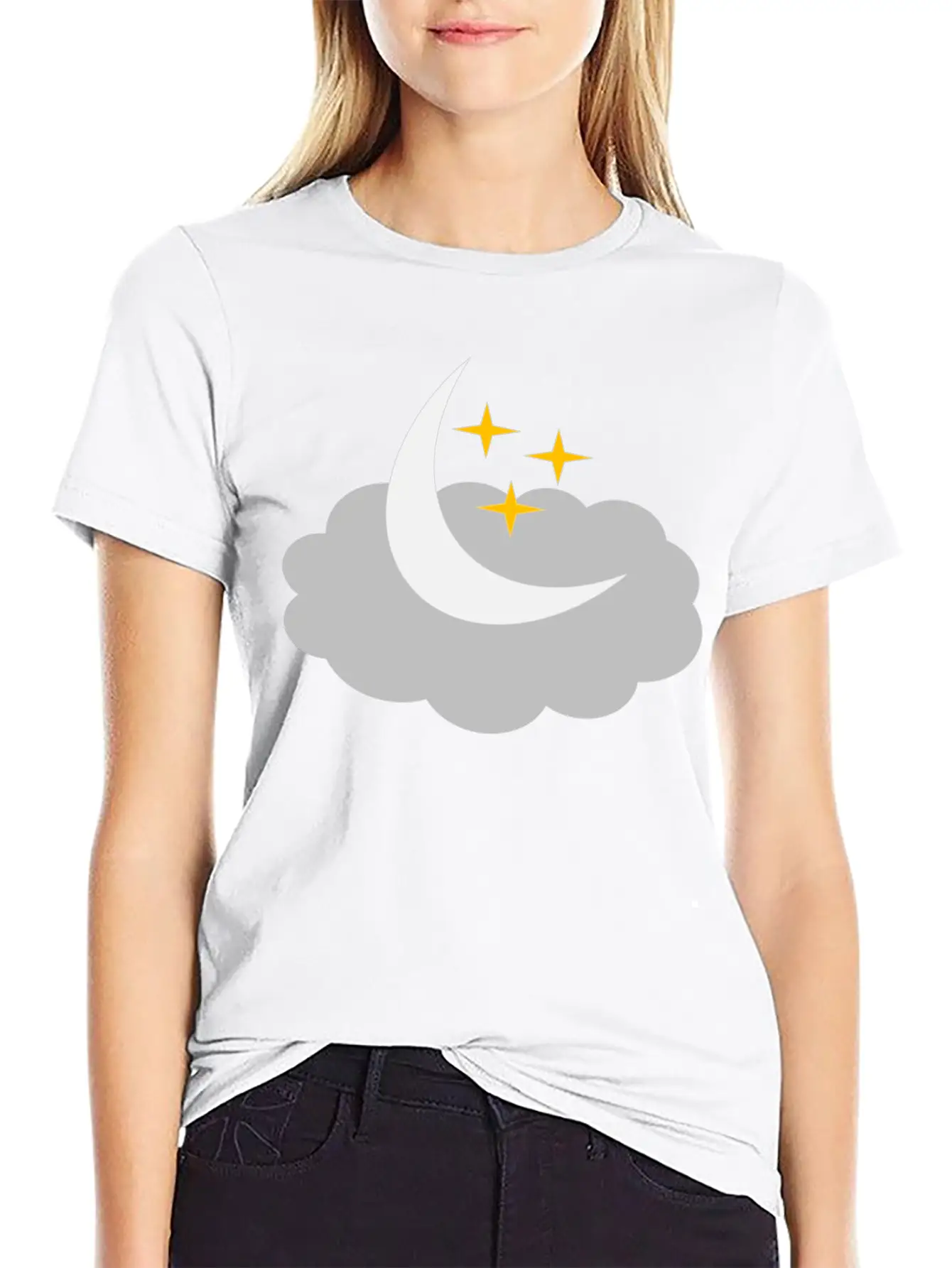 Moon Unisex Short Sleeve Soft Cotton T-Shirt – Casual Everyday Wear