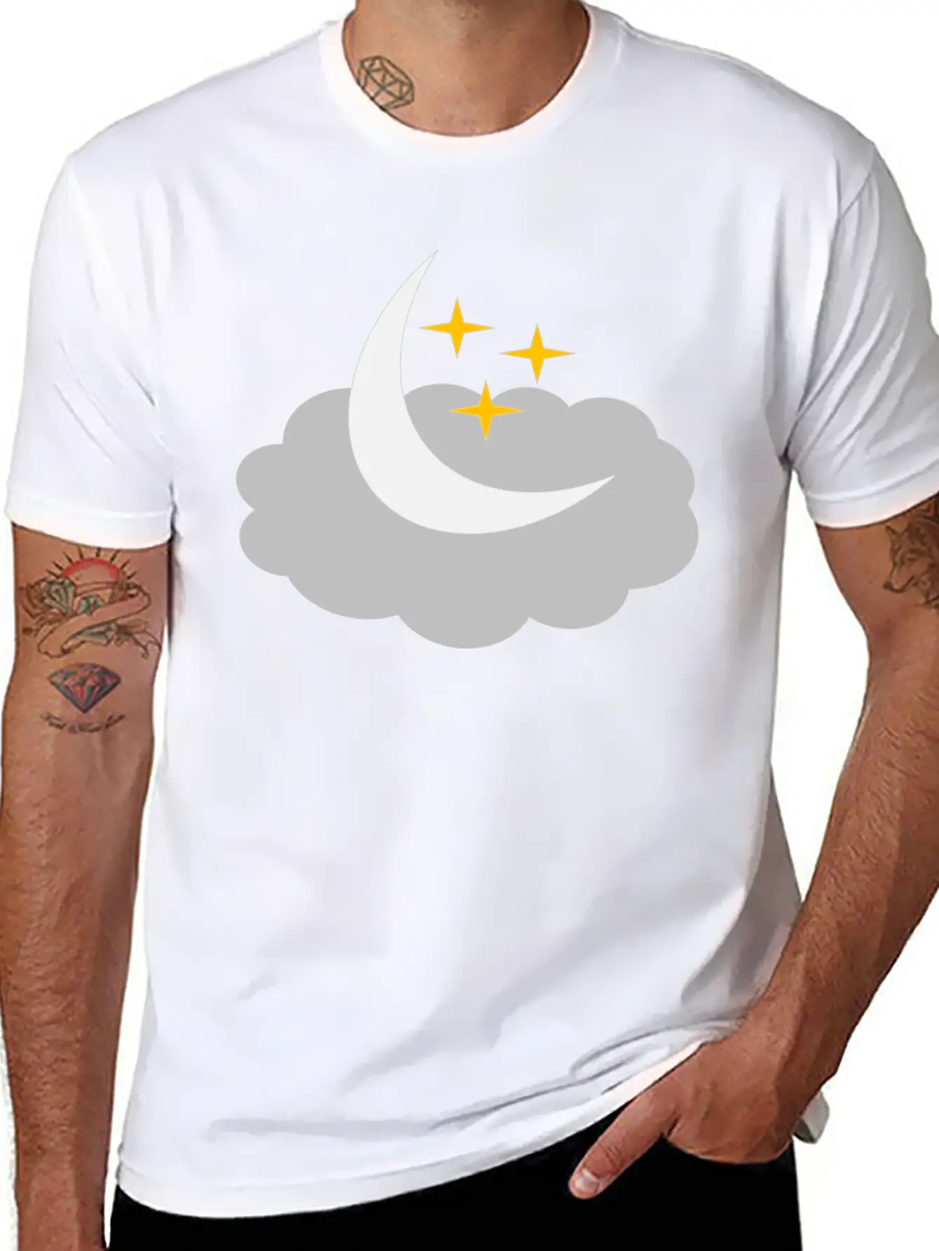 Moon Unisex Short Sleeve Soft Cotton T-Shirt – Casual Everyday Wear