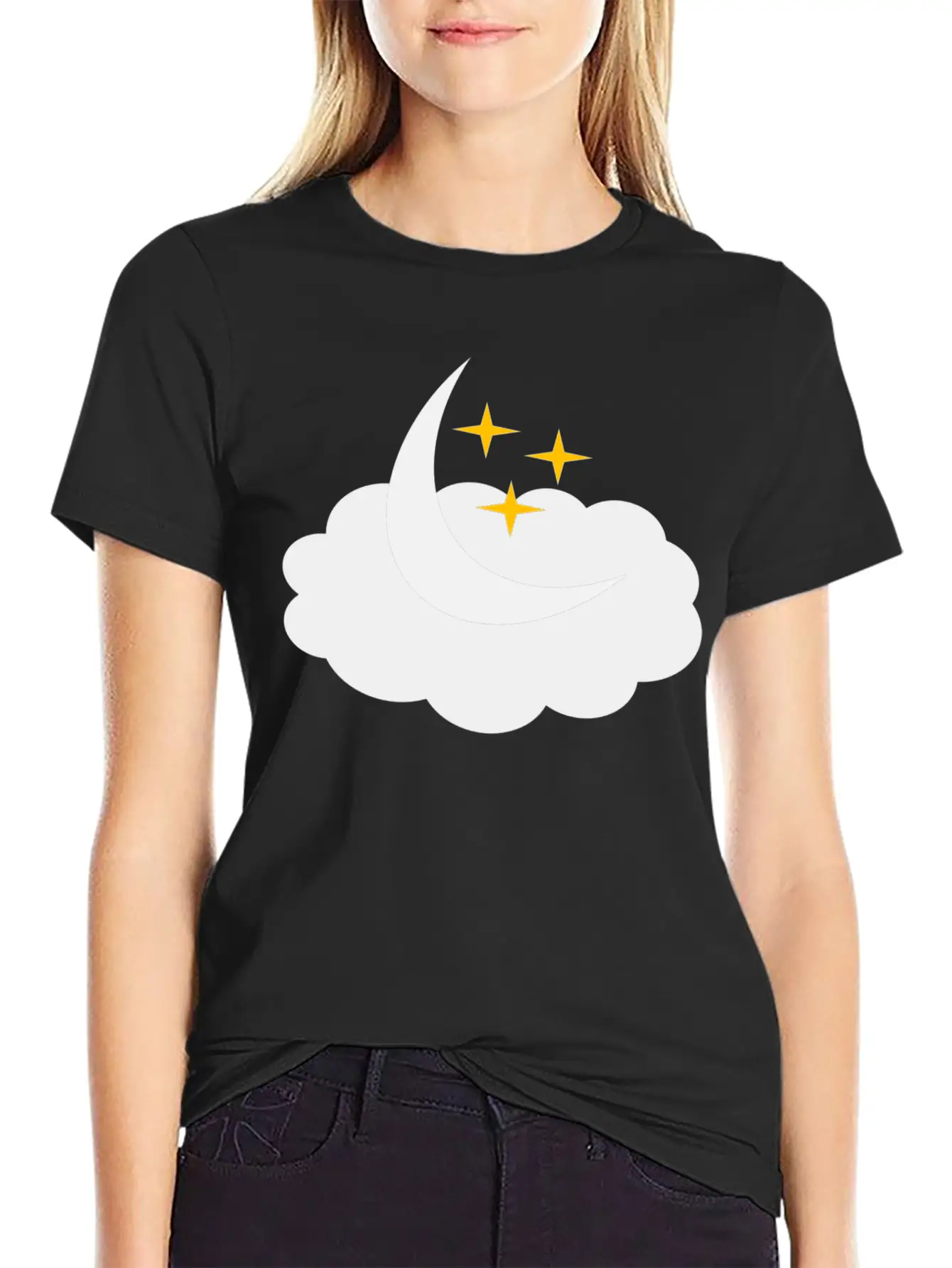 Moon Unisex Short Sleeve Soft Cotton T-Shirt – Casual Everyday Wear
