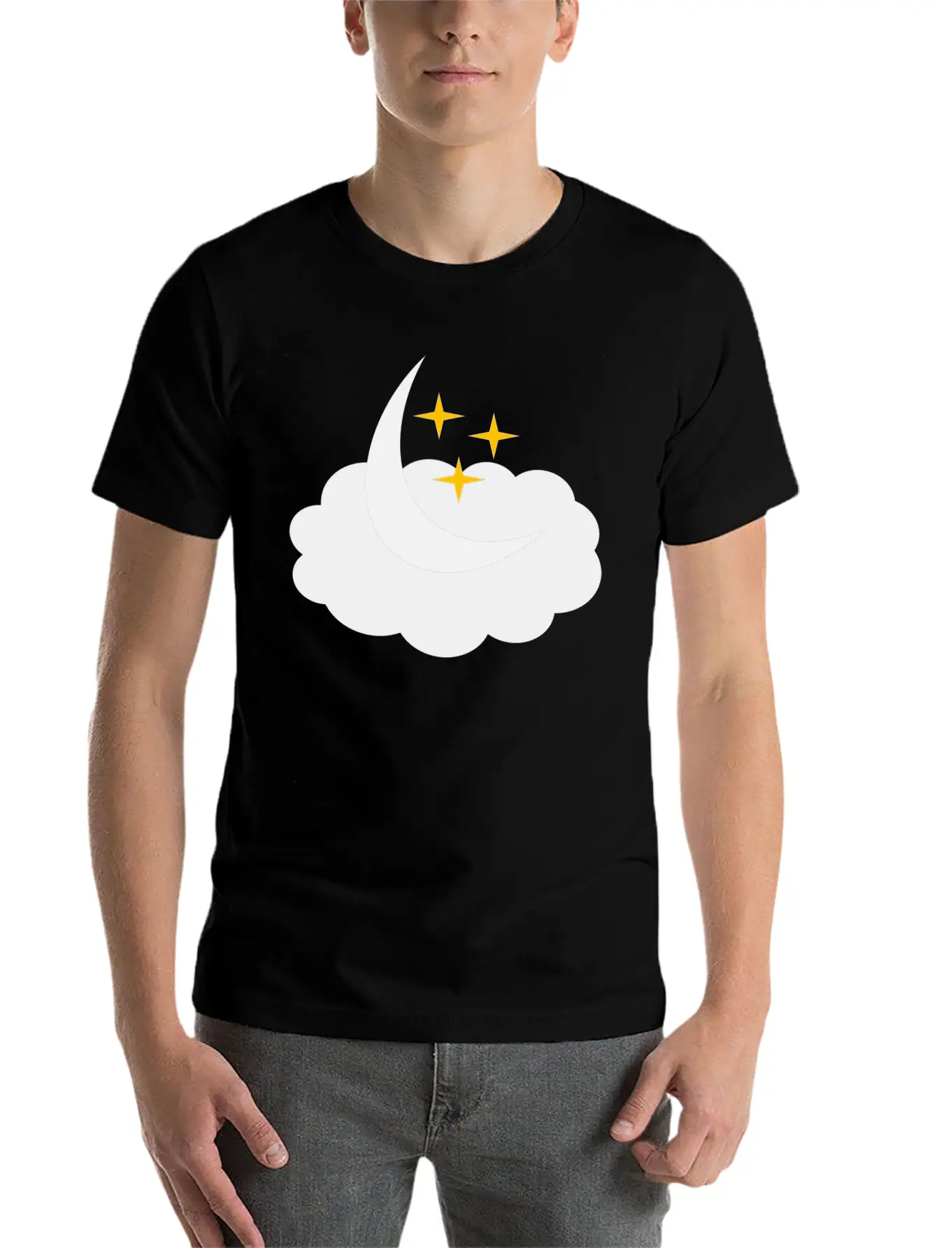 Moon Unisex Short Sleeve Soft Cotton T-Shirt – Casual Everyday Wear