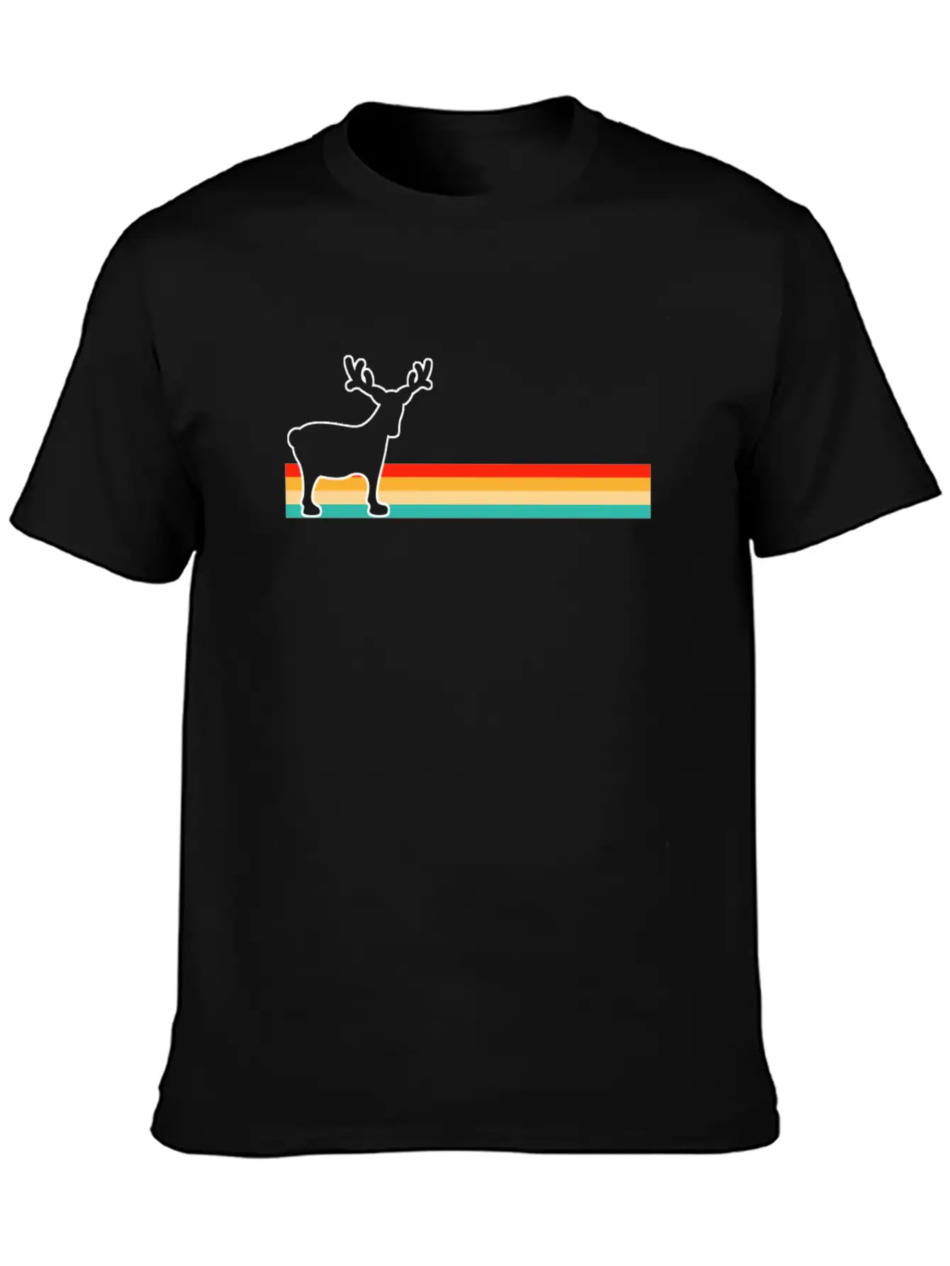 Moose Retro Comfortable Minimalist Graphic Tee – Summer Style Essential