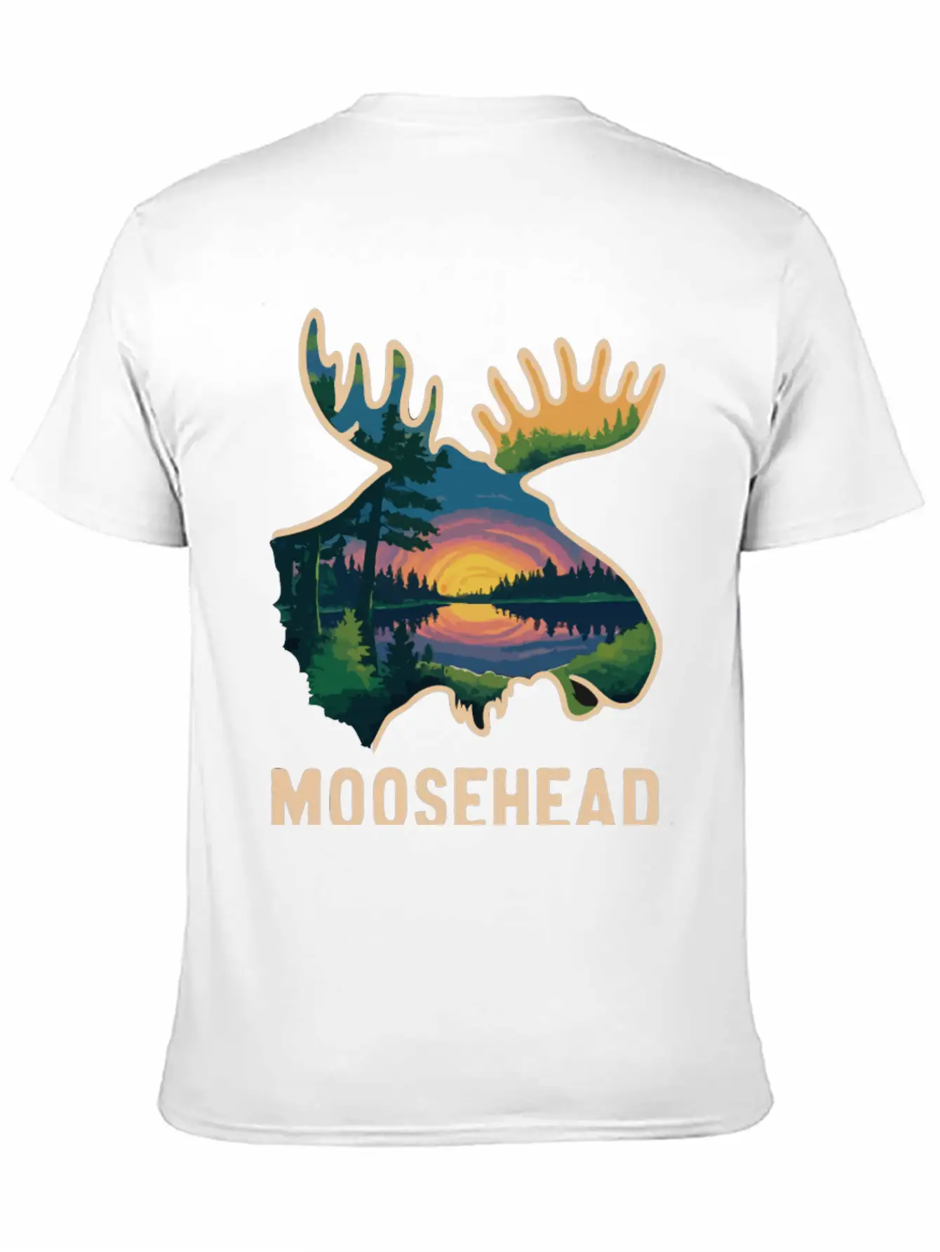 Moosehead Lake Maine. Comfortable Minimalist Graphic Tee – Summer Style Essential