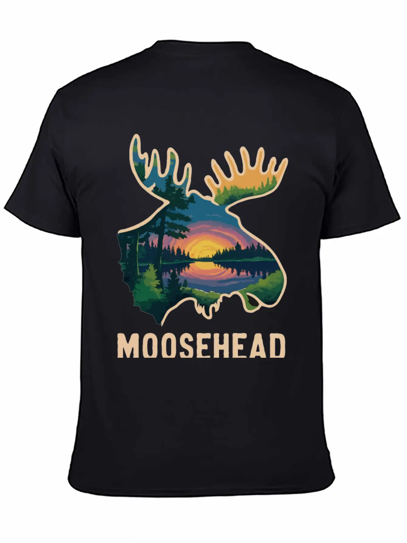 Moosehead Lake Maine. Comfortable Minimalist Graphic Tee – Summer Style Essential