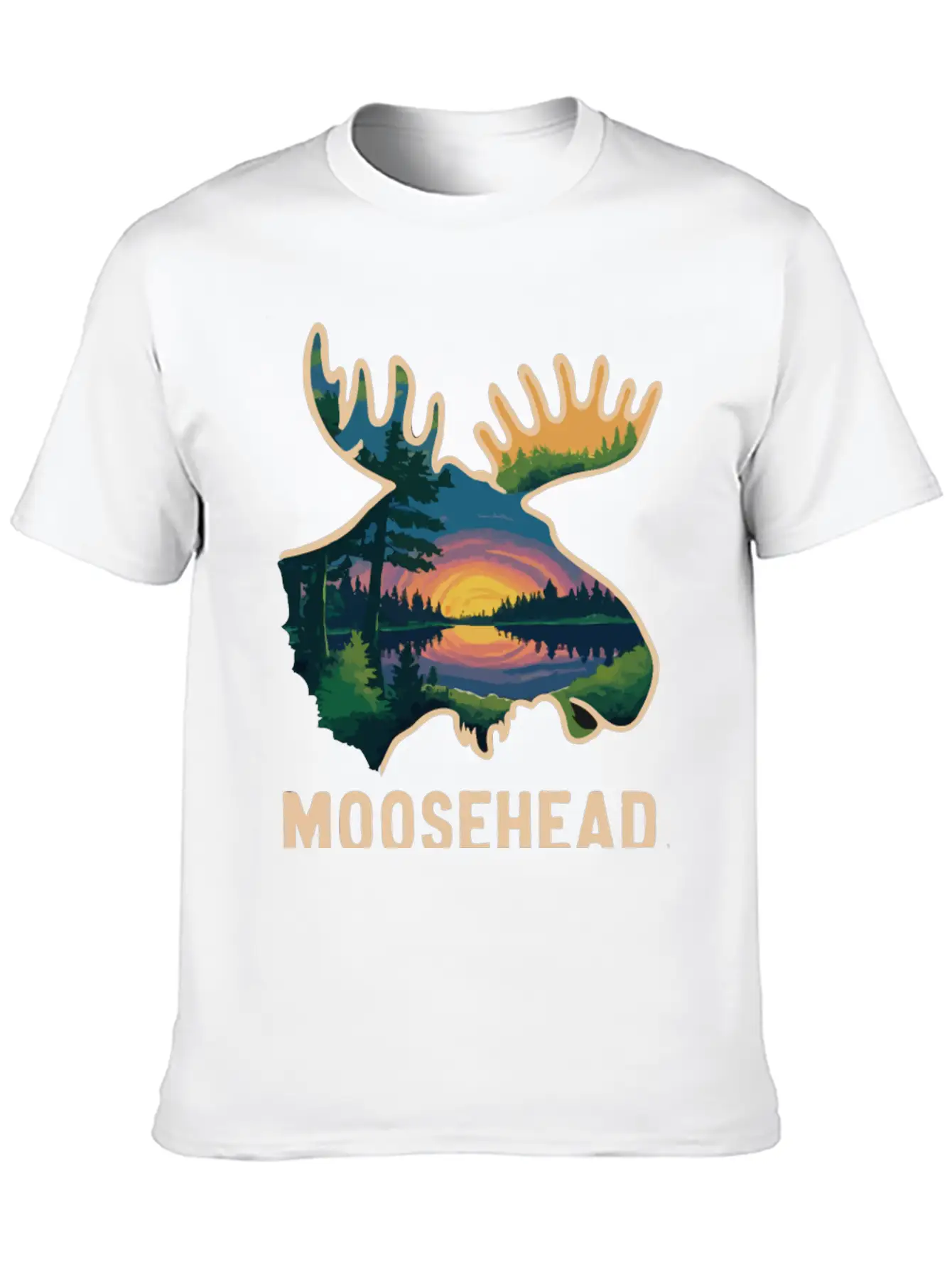 Moosehead Lake Maine. Comfortable Minimalist Graphic Tee – Summer Style Essential