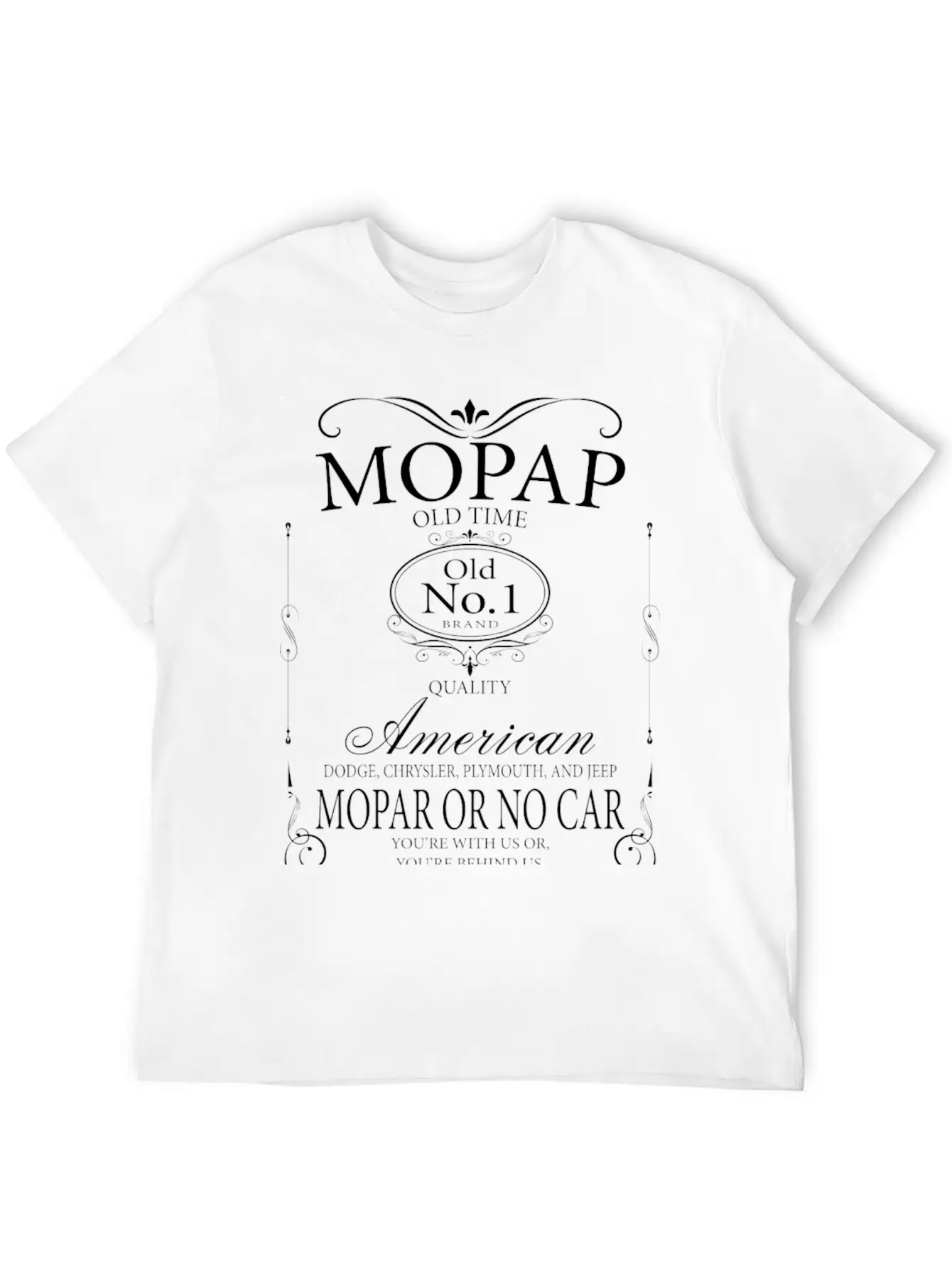 Mopap Old Time Quality American Car Gift Trolley Comfortable Minimalist Graphic Tee – Summer Style Essential