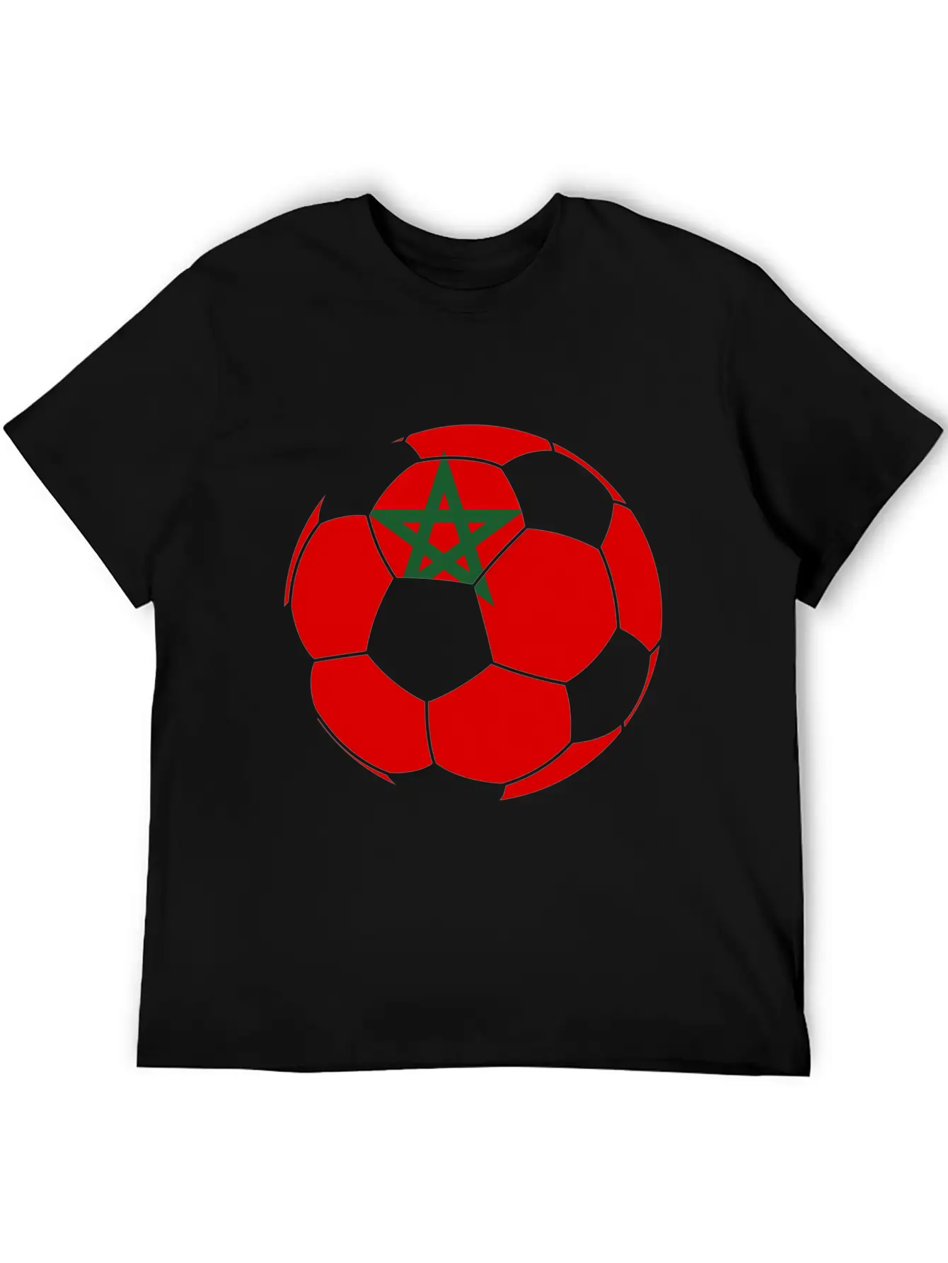 Morocco Flag Moroccan Soccer Supporter For Stylish Everyday T-Shirt – Unisex Basic Cotton Tee