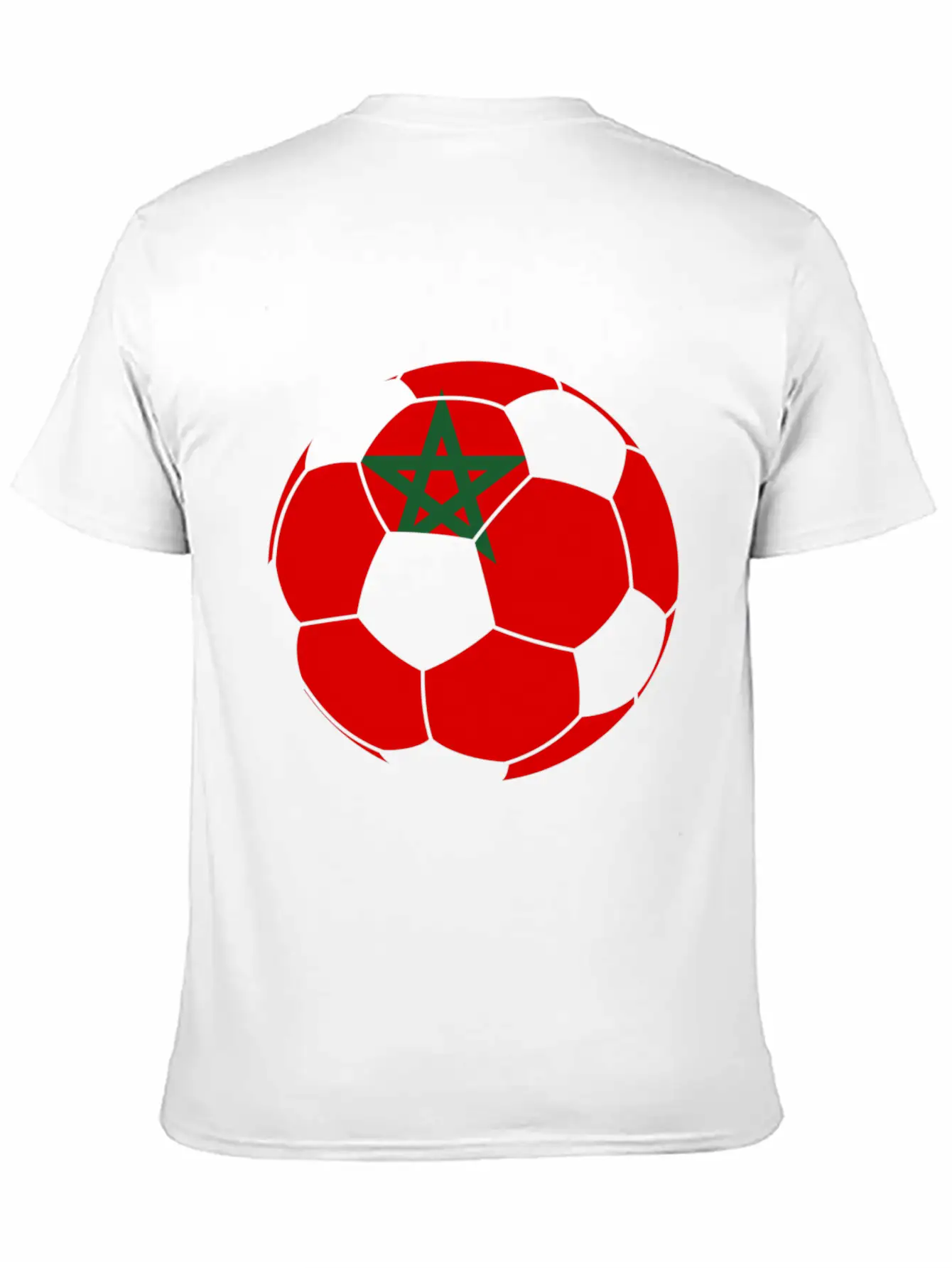 Morocco Flag Moroccan Soccer Supporter For Stylish Everyday T-Shirt – Unisex Basic Cotton Tee
