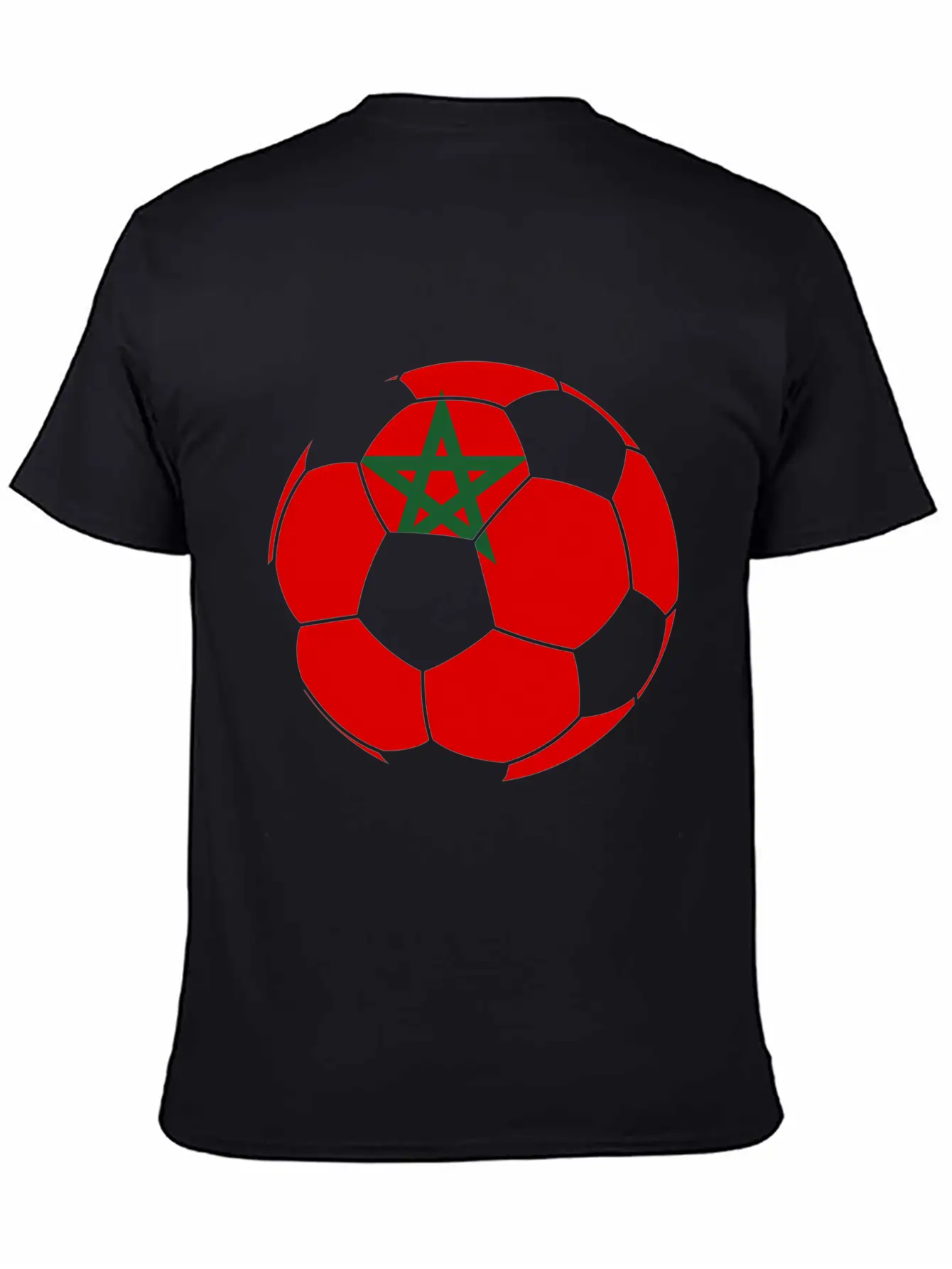 Morocco Flag Moroccan Soccer Supporter For Stylish Everyday T-Shirt – Unisex Basic Cotton Tee