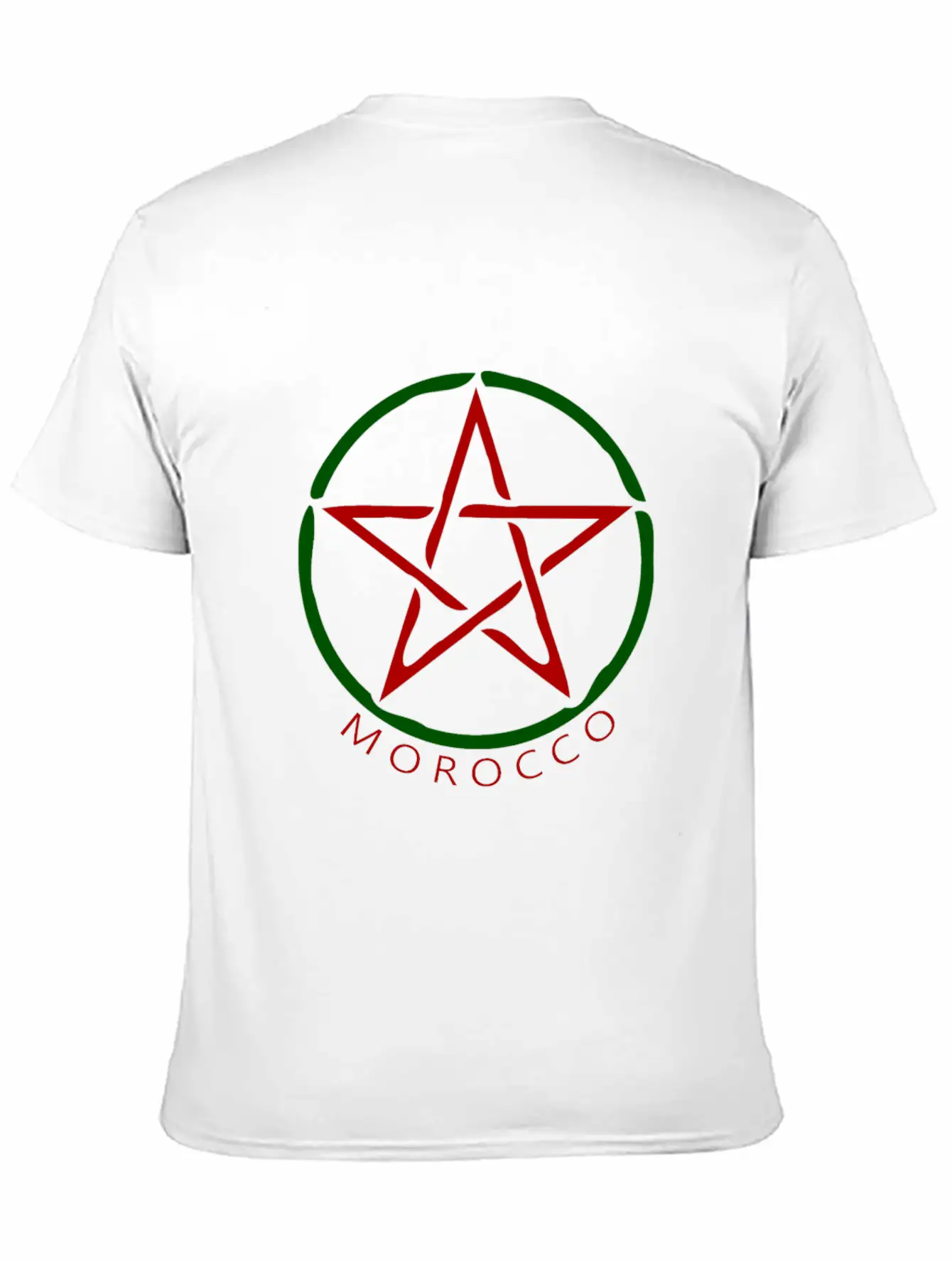 MOROCCO FLAG Unisex Short Sleeve Soft Cotton T-Shirt – Casual Everyday Wear