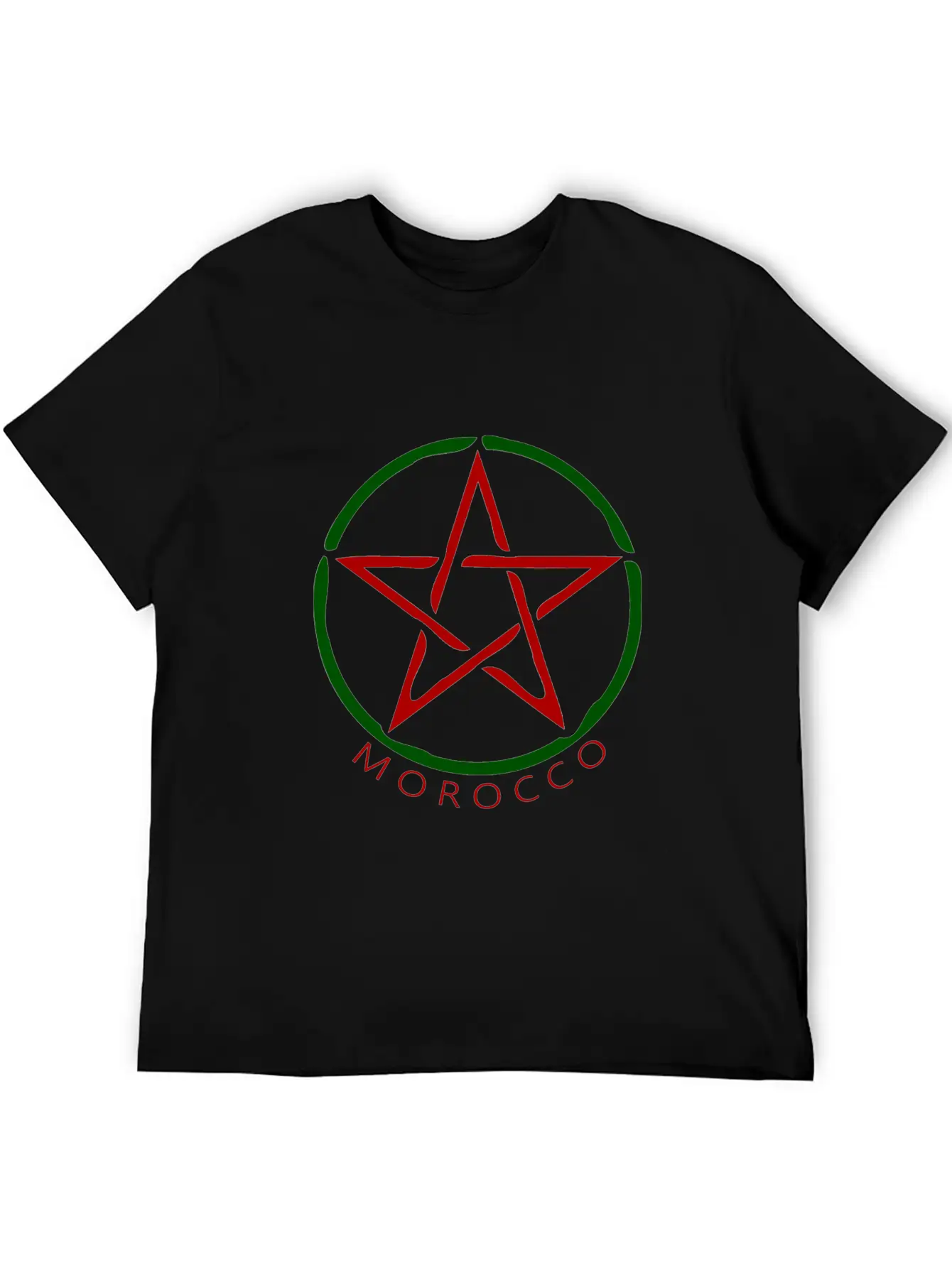 MOROCCO FLAG Unisex Short Sleeve Soft Cotton T-Shirt – Casual Everyday Wear