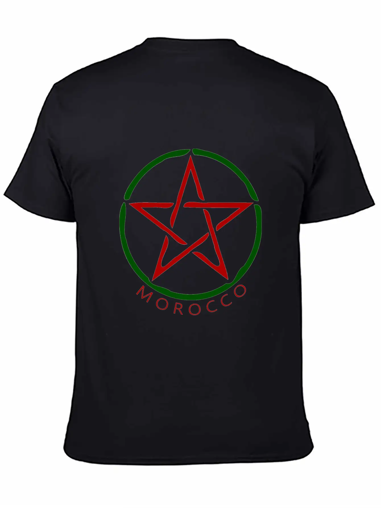 MOROCCO FLAG Unisex Short Sleeve Soft Cotton T-Shirt – Casual Everyday Wear
