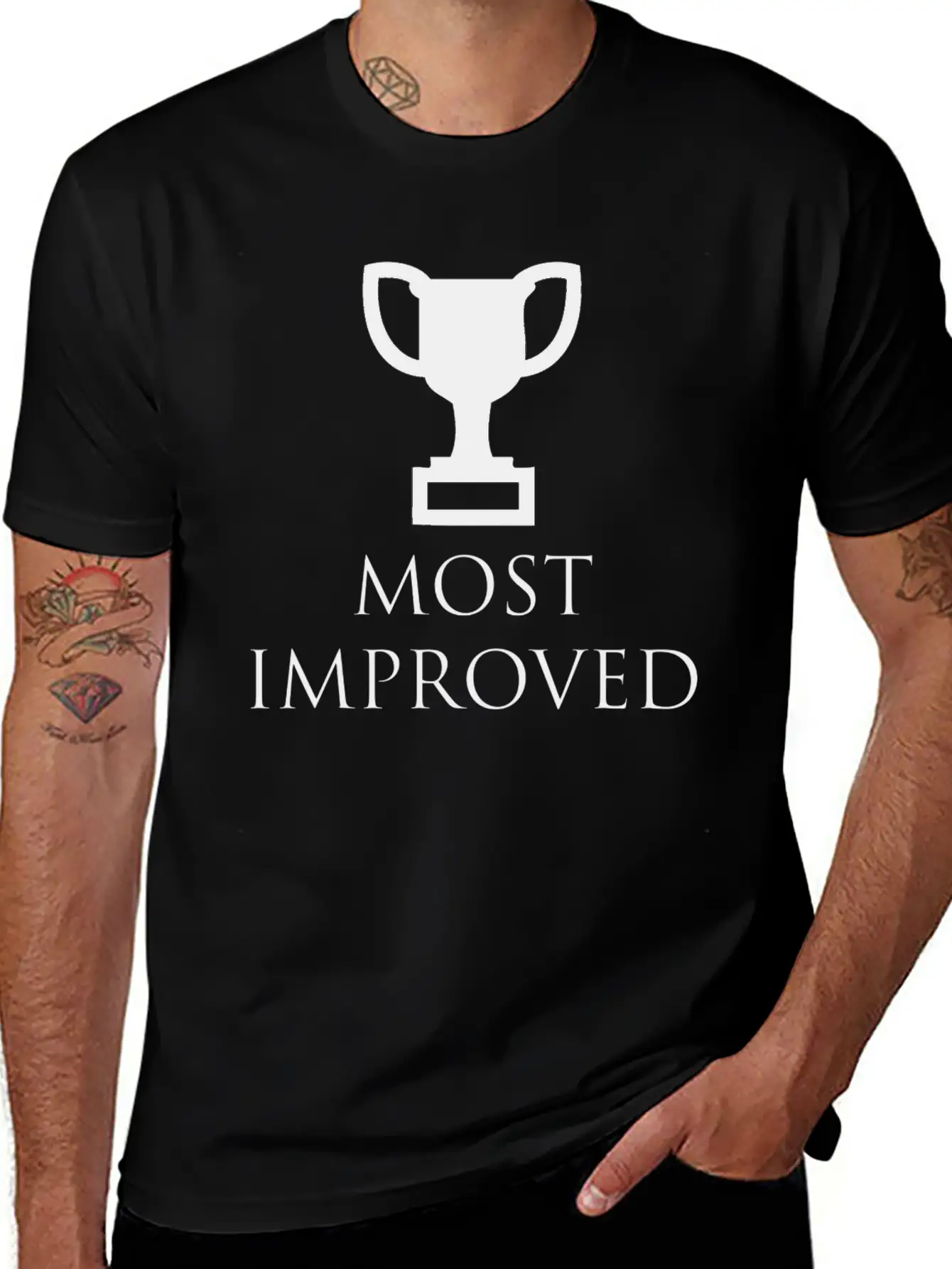 Most Improved Trophy Stylish Everyday T-Shirt – Unisex Basic Cotton Tee